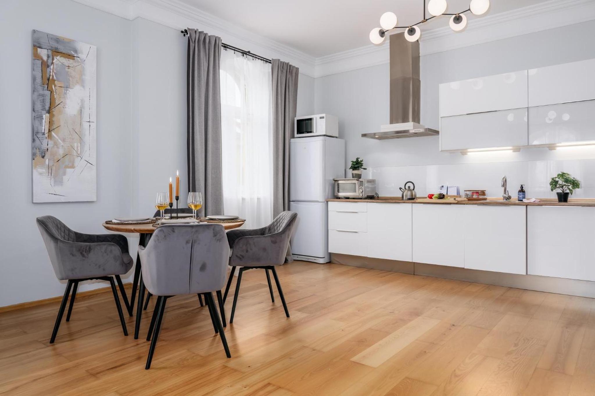 One bedroom apartment with fireplace & AC by Prague Days