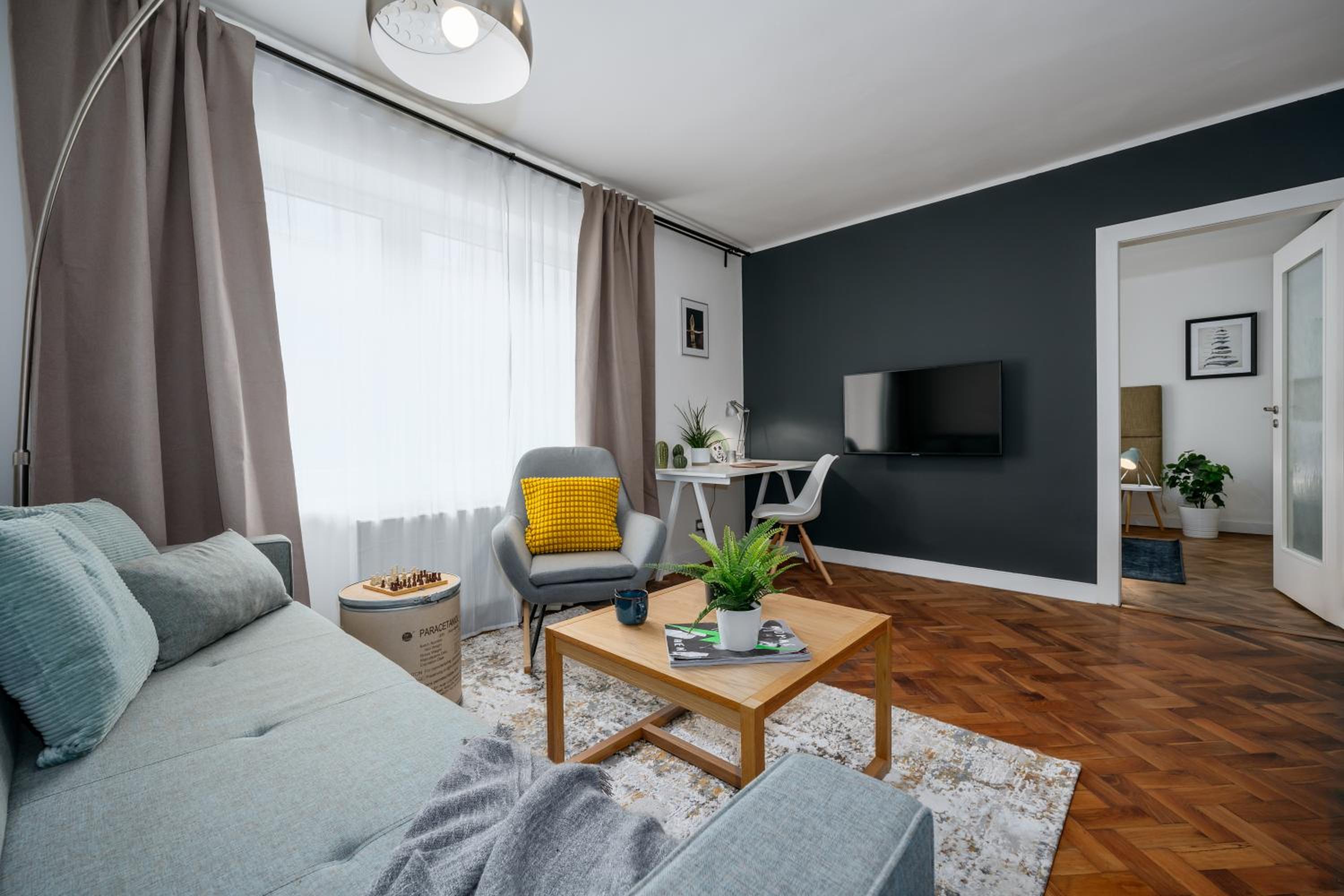 Two bedroom apartment in quiet area with workspace by Prague Days