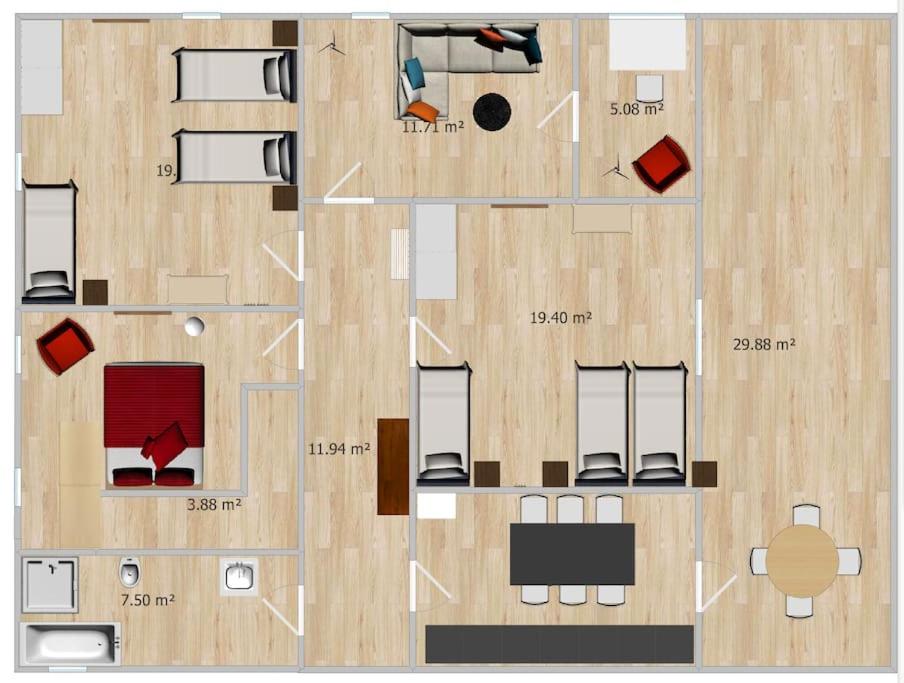 DD Homes - Haus im Grünen - 7 Betten,3 SZ,Terrasse,110 qm