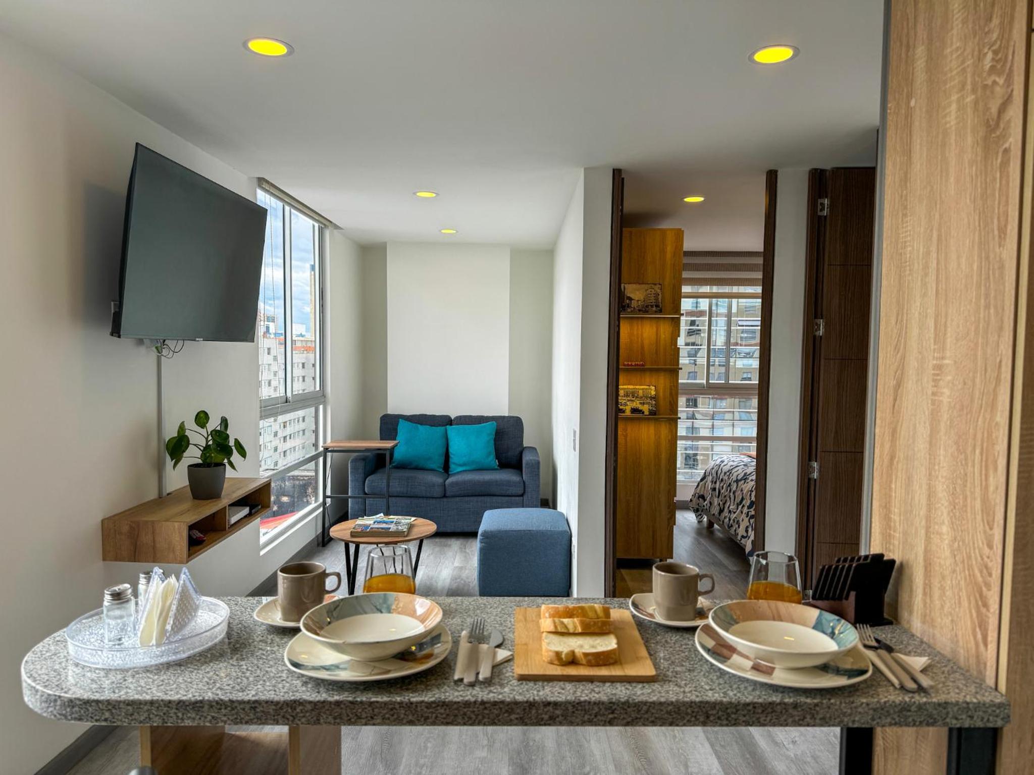 ApartaSuite con la mejor vista en Centro Internacional Bogotá
