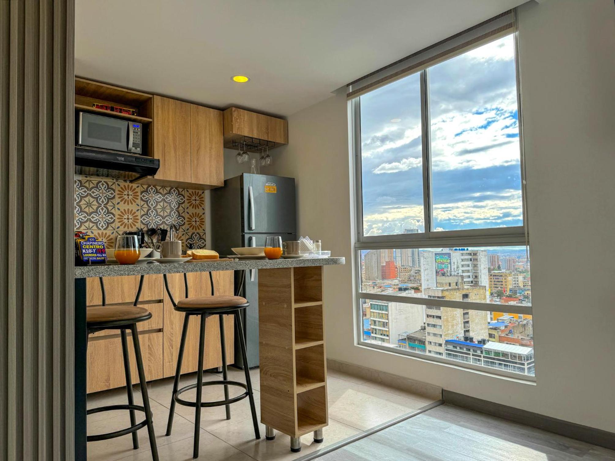 ApartaSuite con la mejor vista en Centro Internacional Bogotá