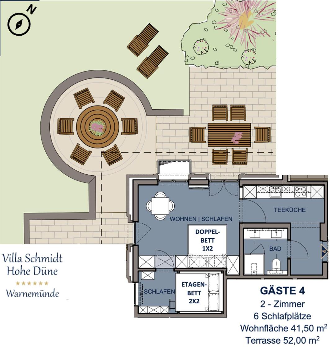Villa Schmidt Apartments - Strandhaus direkt am Meer mit Sauna, Sport und Dünengarten - Deluxe