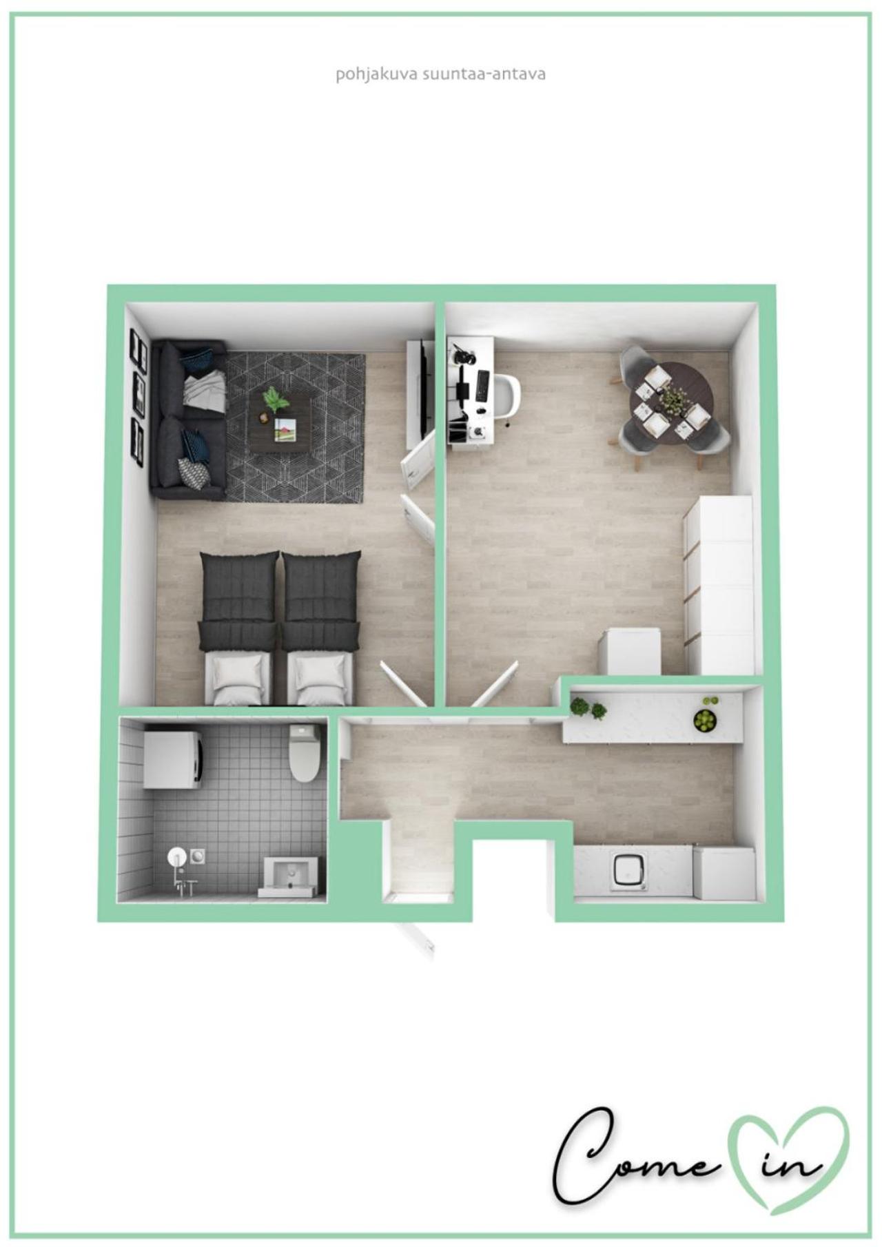 Come in! "Voima" Two rooms apartment in historical building 200m from railwaystation view 2