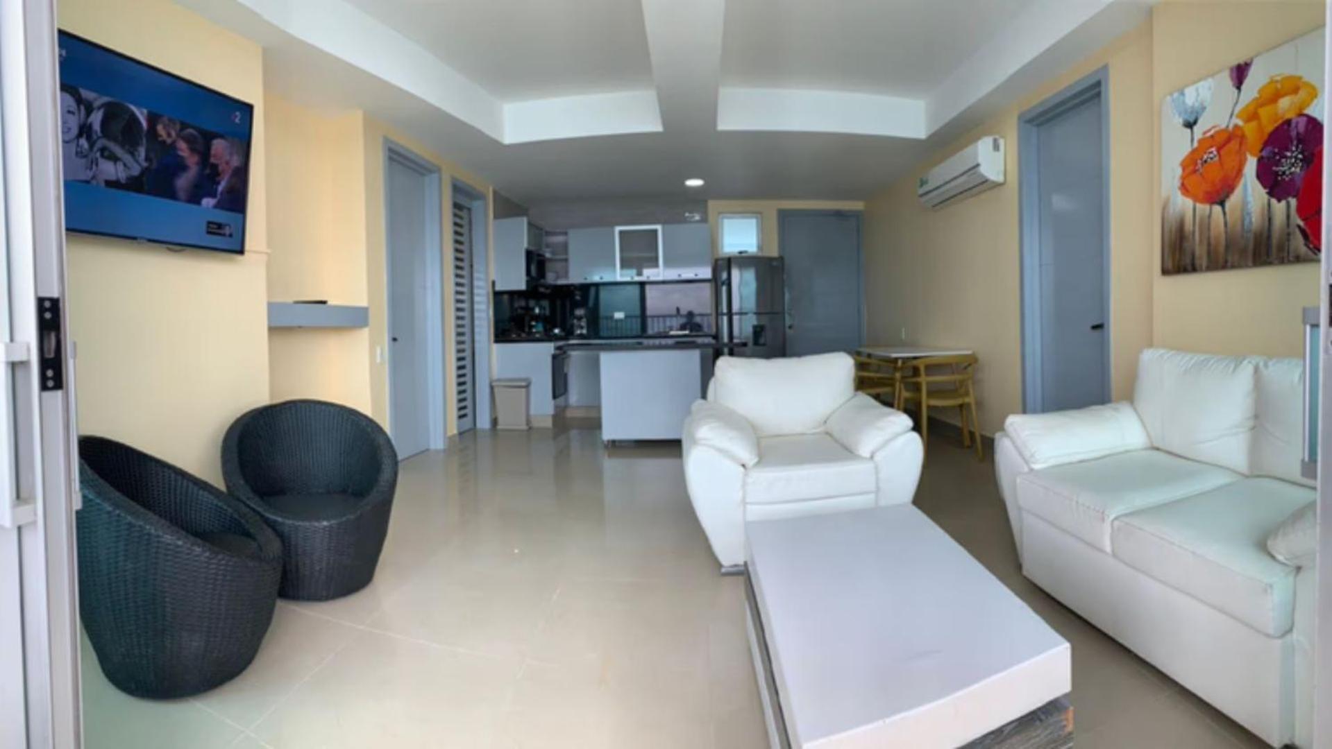 2P1-32 Seafront Apartment With Air Conditioning And Pool