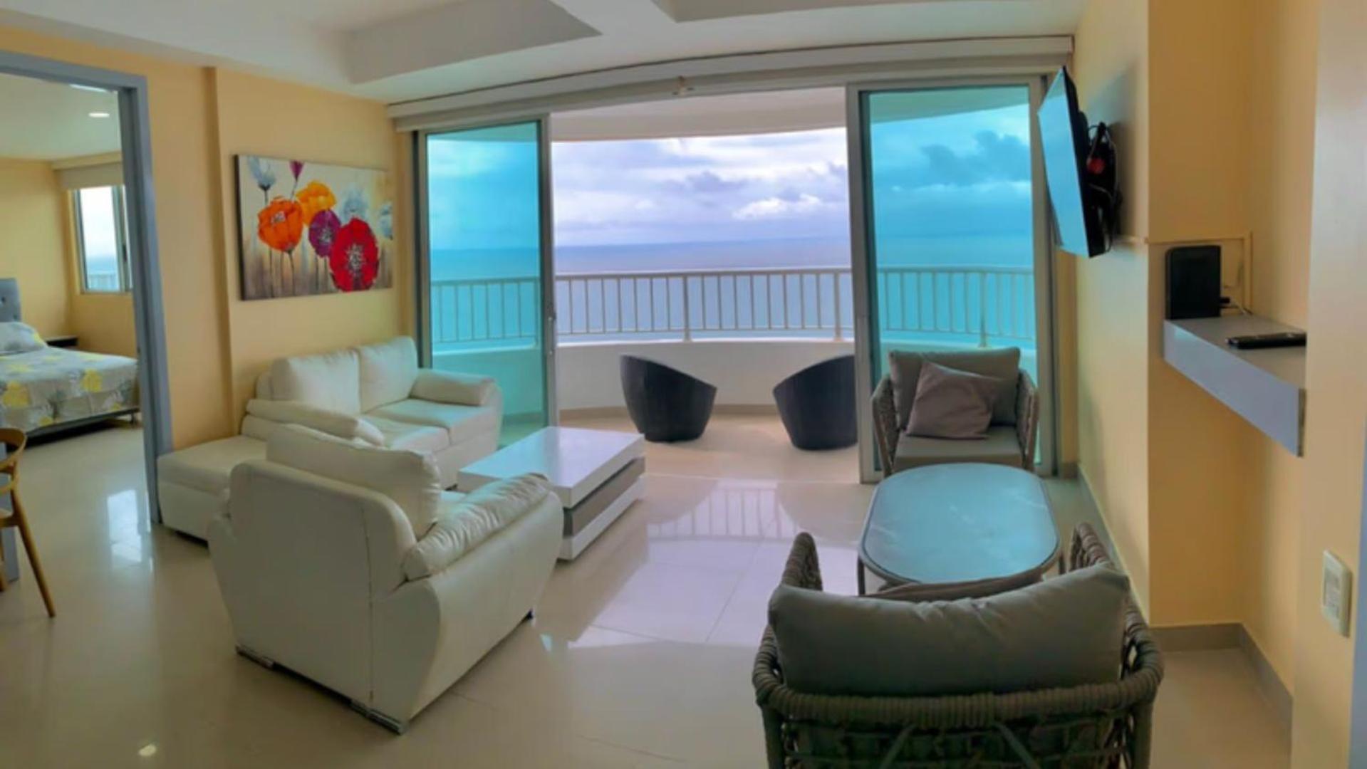 2P1-32 Seafront Apartment With Air Conditioning And Pool