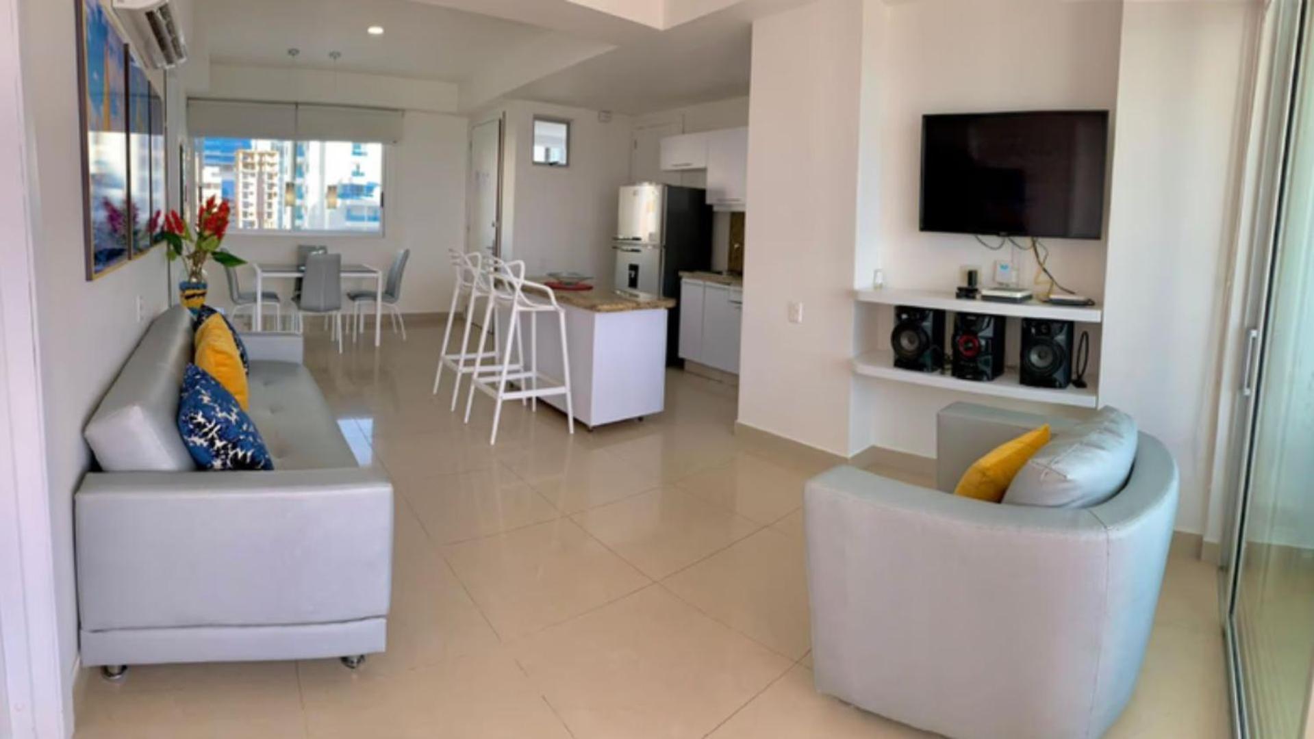 2P1-6 Seafront Apartment With Air Conditioning And Pool