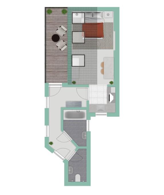 Schönes DG-Apartment mit Terrasse