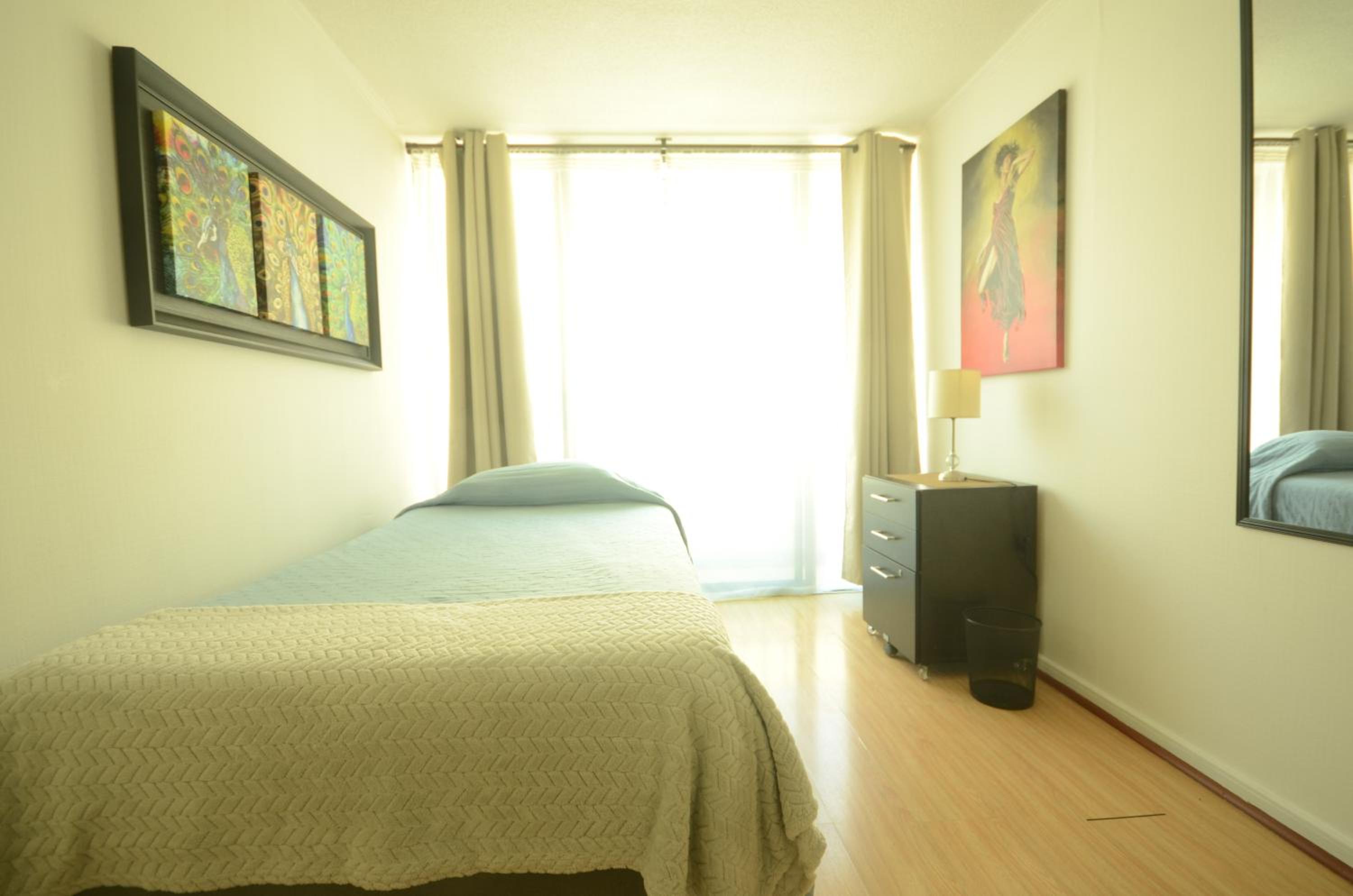 Room and bathroom in private residence