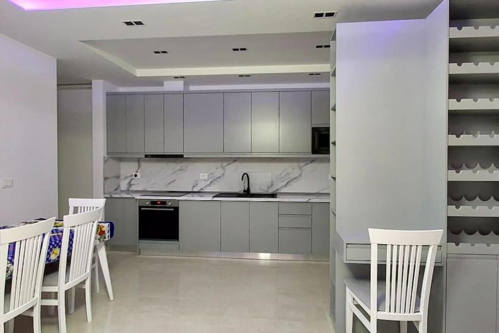 Modern apartment overlooking the city of Tirana