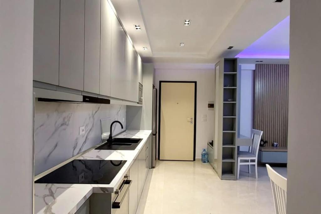 Modern apartment overlooking the city of Tirana