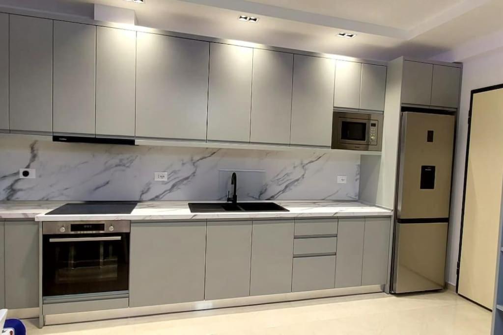Modern apartment overlooking the city of Tirana
