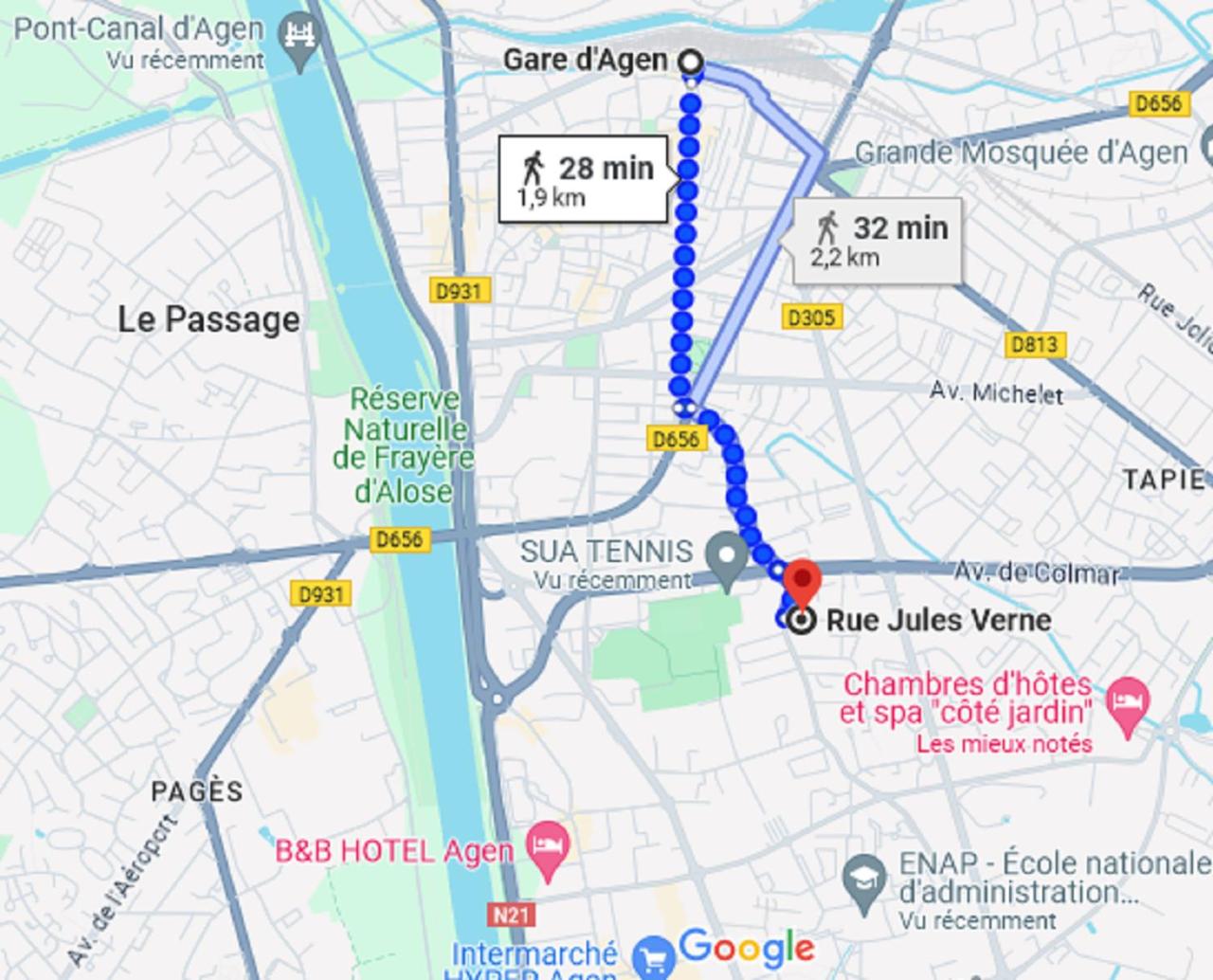 Douce Escale - Agen sud, T2, RDJ, clim réversible, proche ENAP