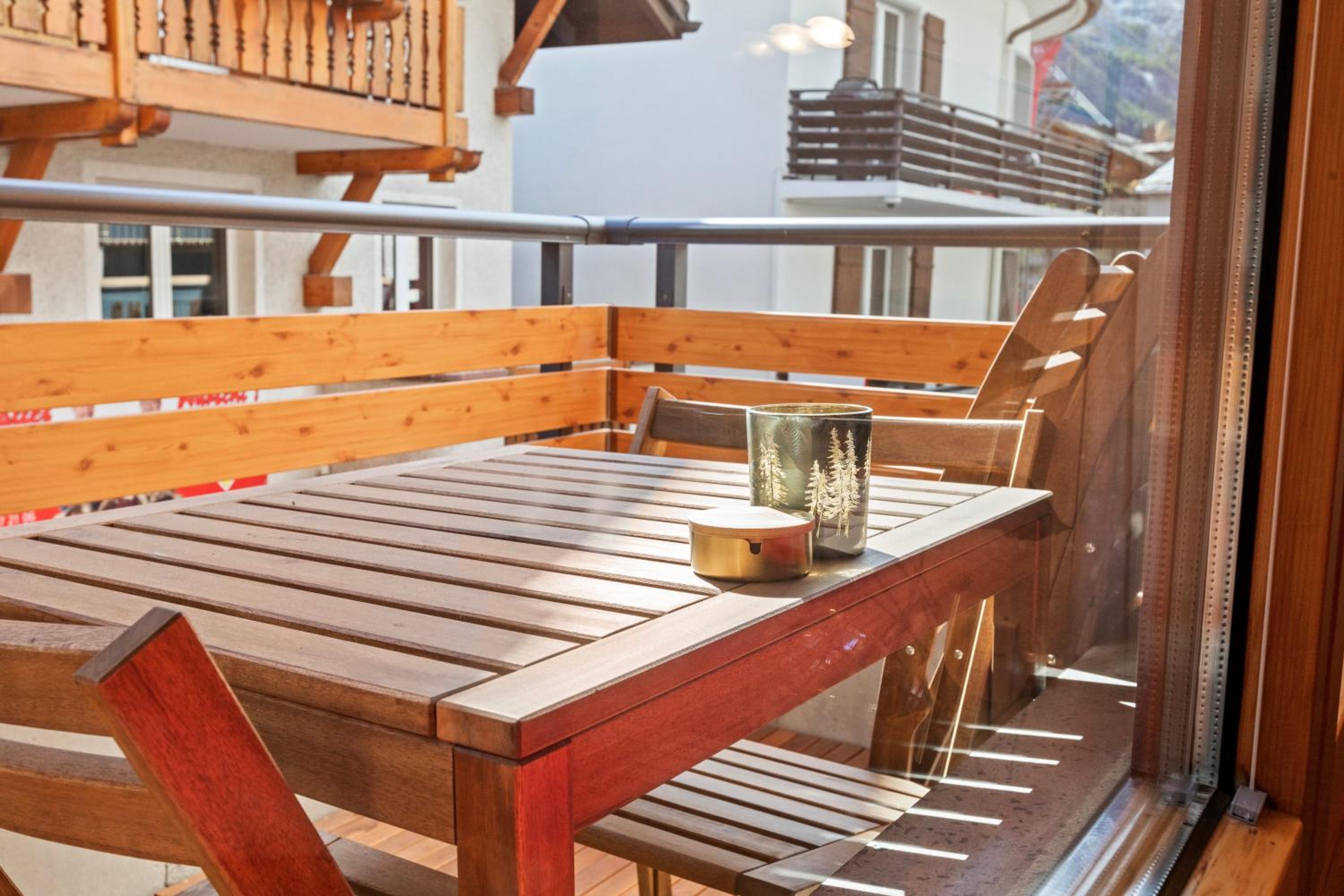 Centre de Saas-Fee - 2 chambres - balcon & patio