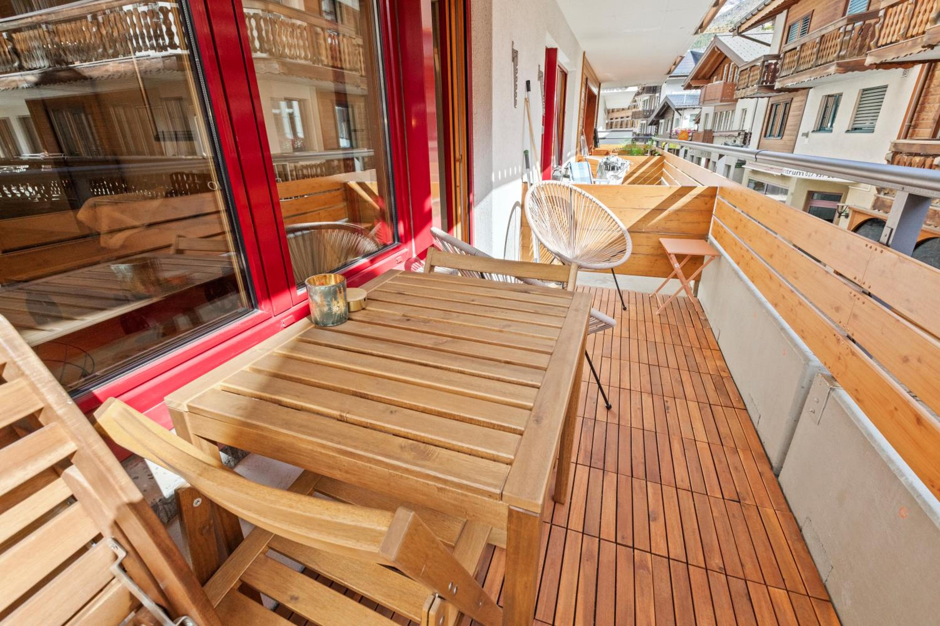 Centre de Saas-Fee - 2 chambres - balcon & patio