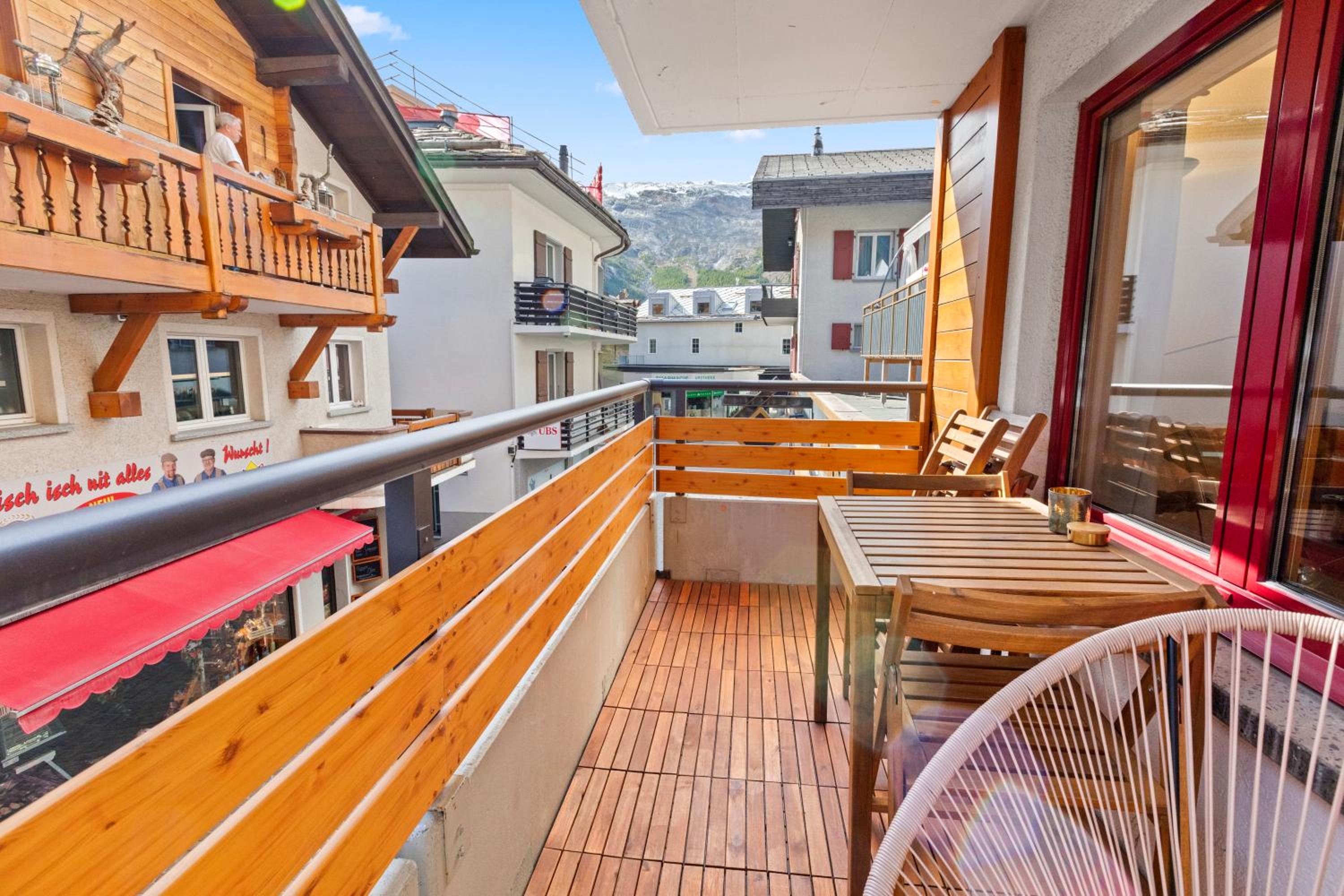 Centre de Saas-Fee - 2 chambres - balcon & patio