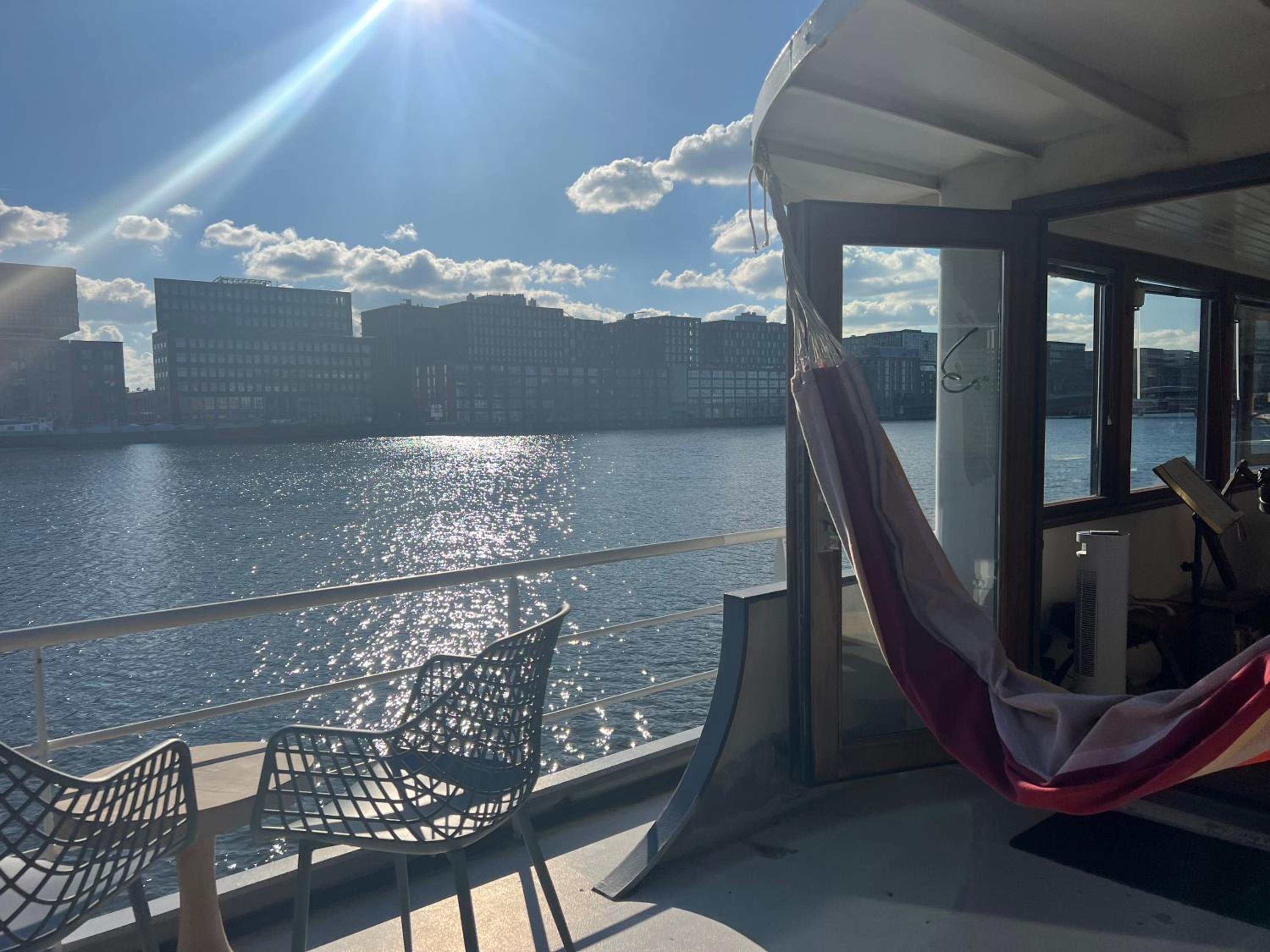 Stunning boat with a view
