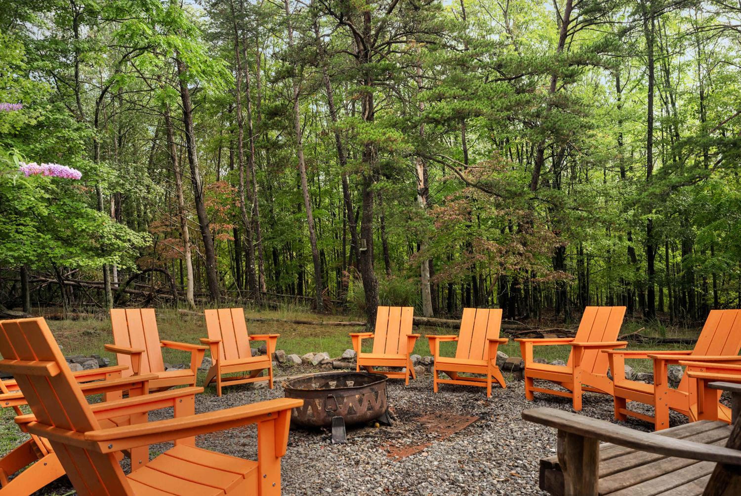 Chalet cabin w hot tub & fire pit view 5