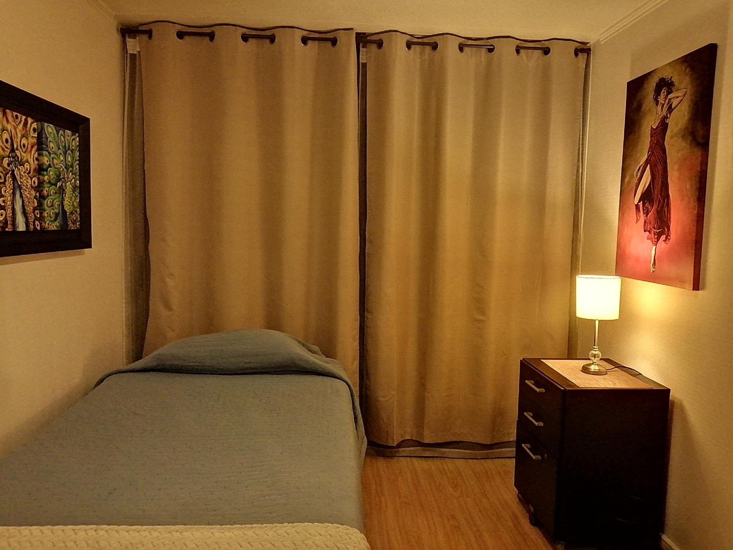 Room and bathroom in private residence