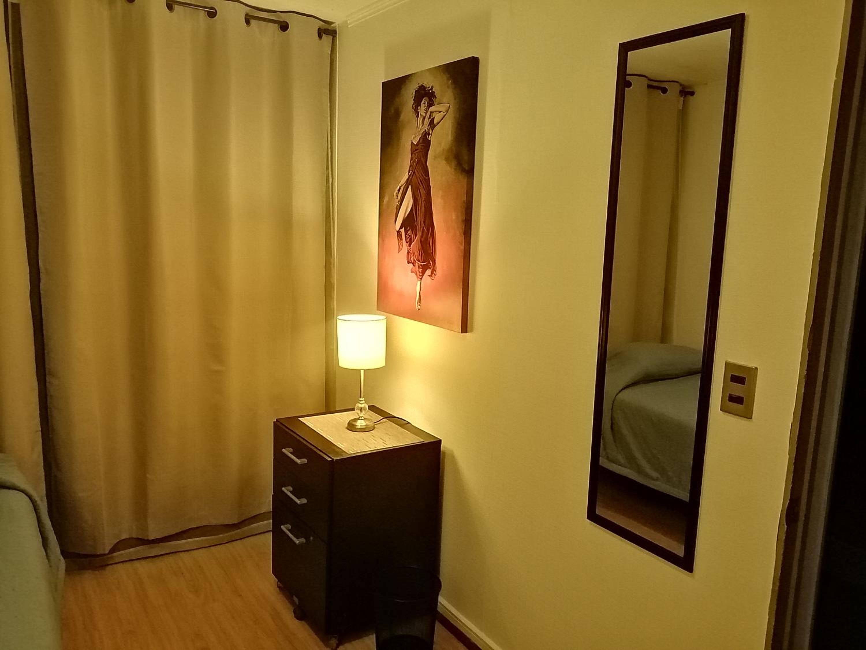 Room and bathroom in private residence
