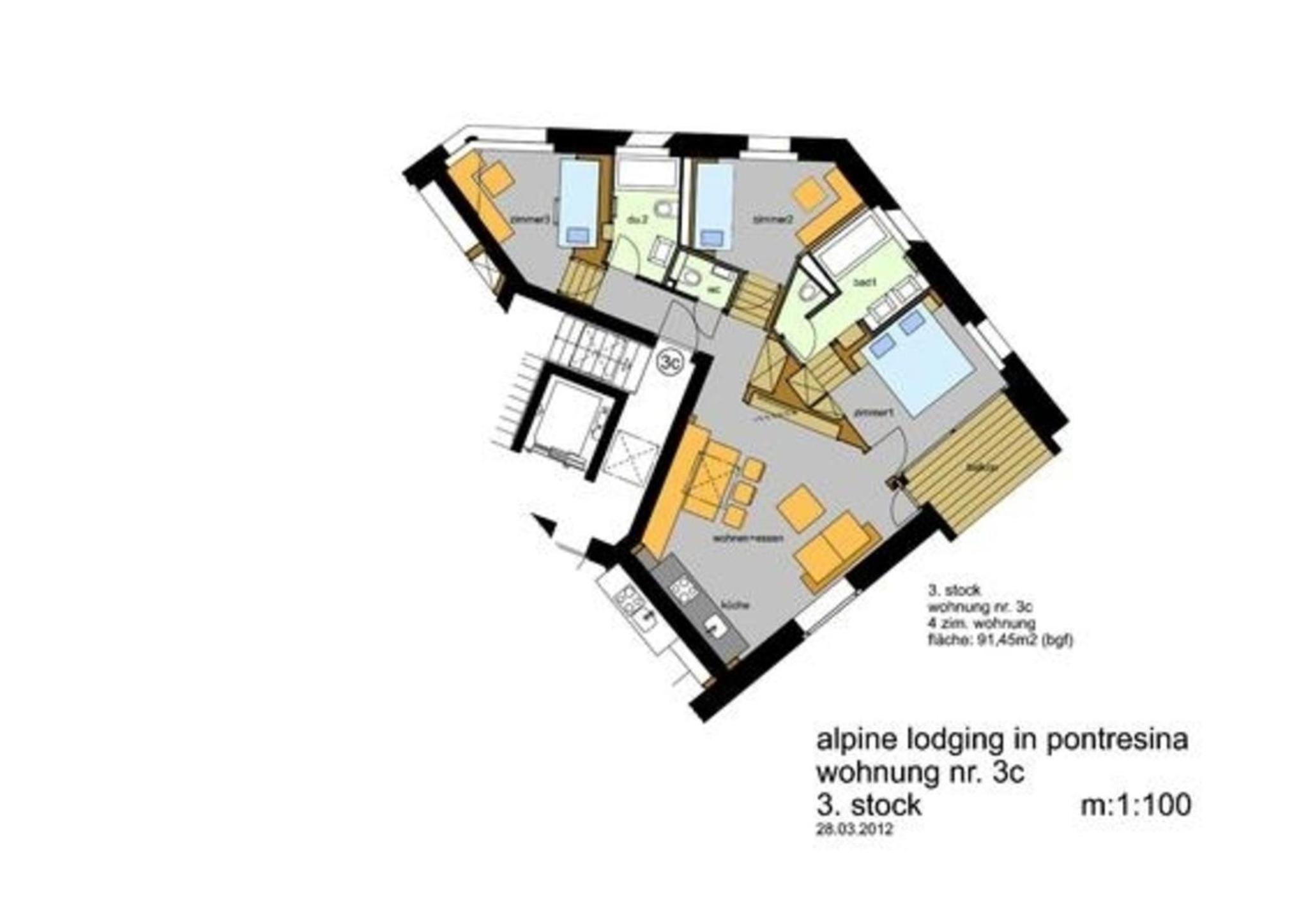 Alpine Lodge 6-Bett-Wohnung Chesa Plattner