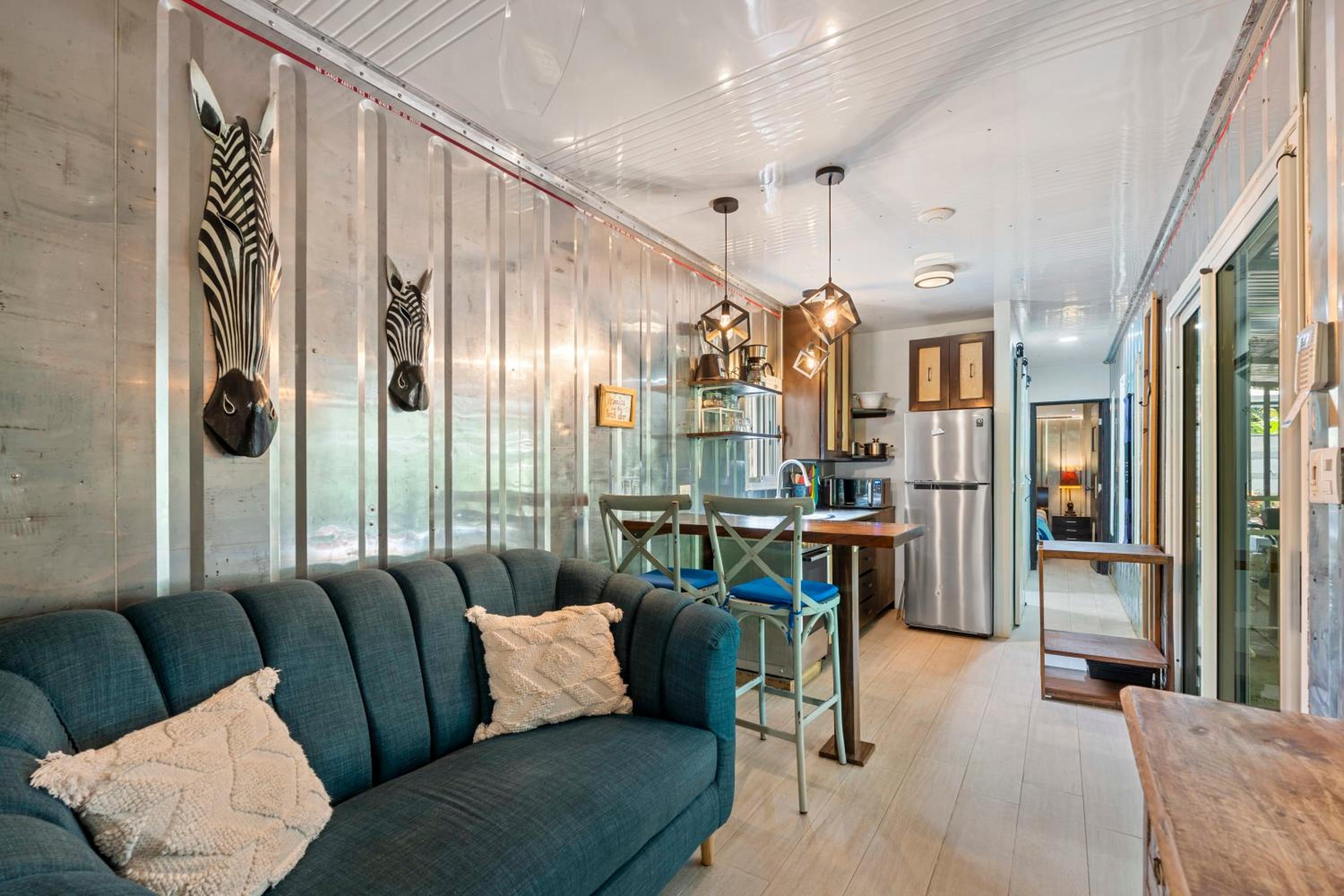 Unique Container Home with Private Pool and Deck