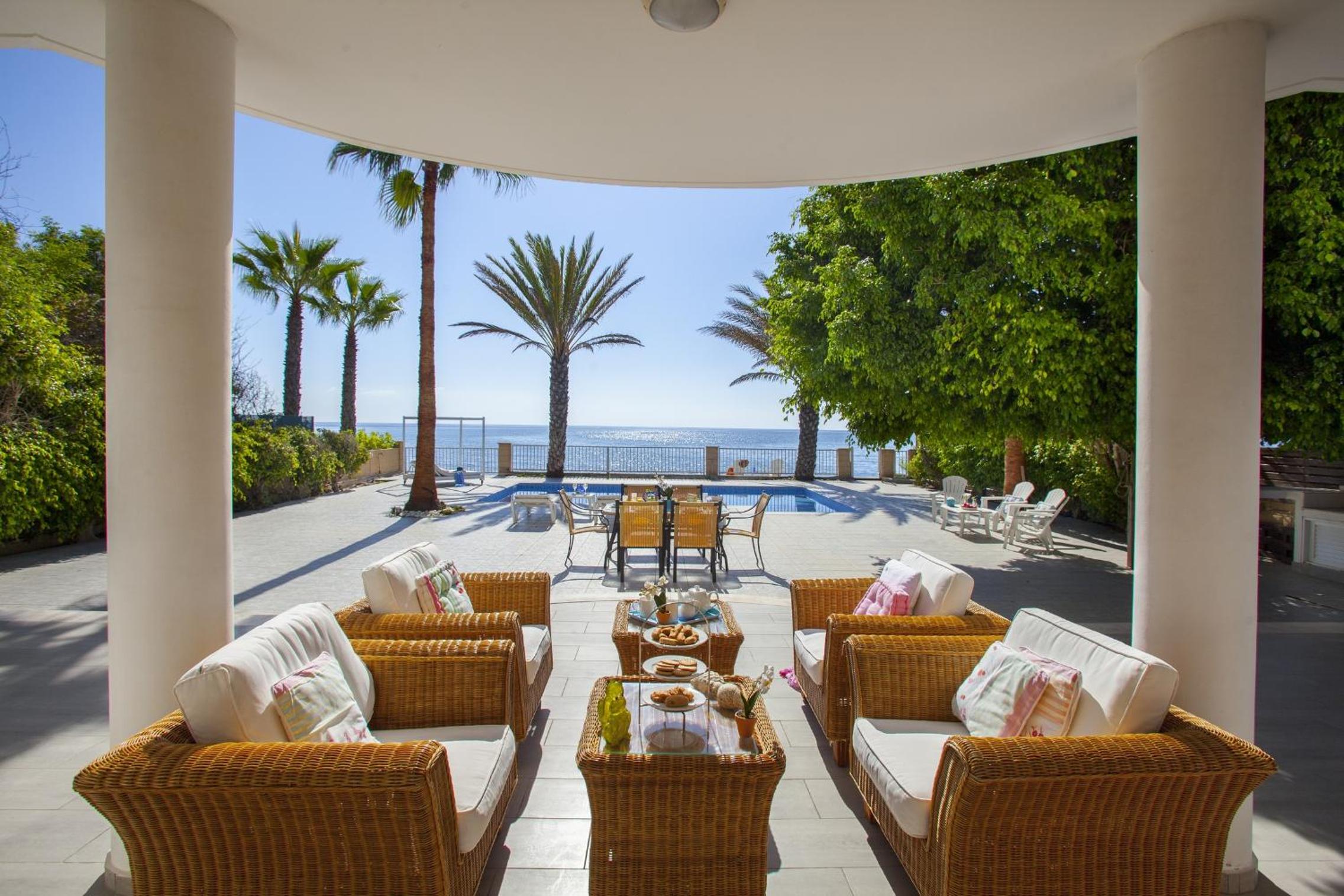 Meneou Beachfront Villa Sunset