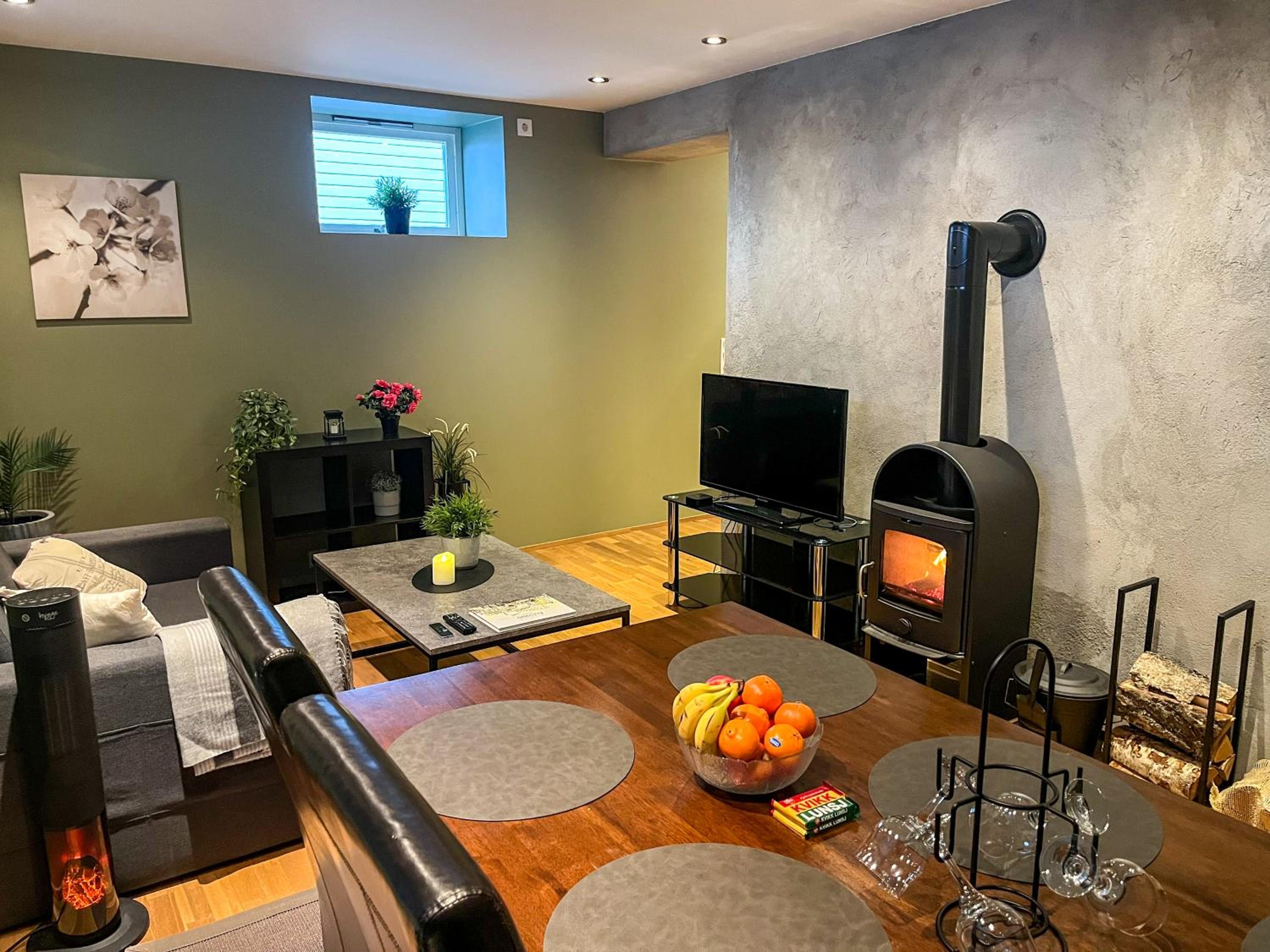 Two-Bedroom City Apartment with Fire Place, Free Parking and Fjordview Terrace - Calm and Central view 3