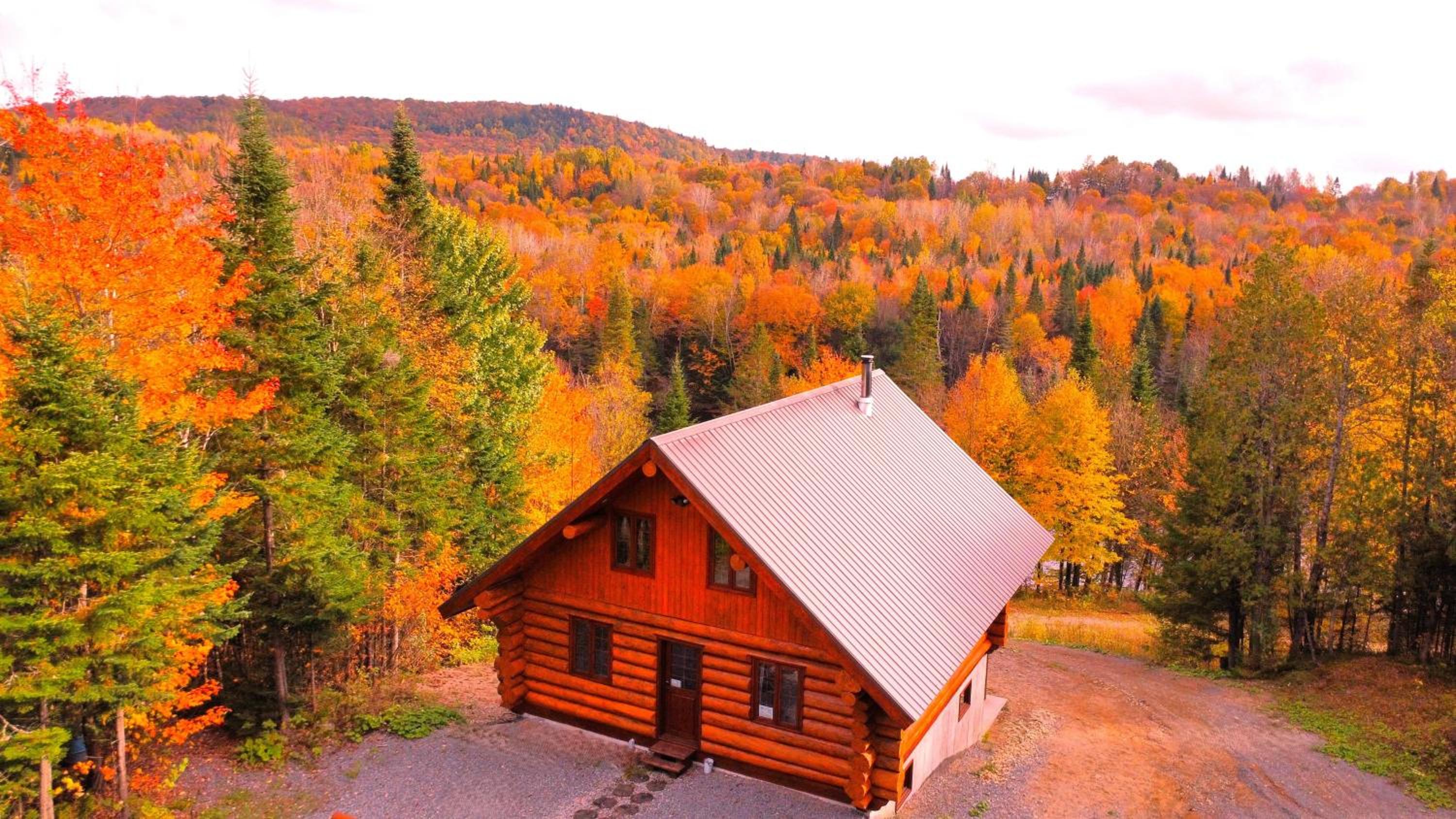 Chalet bois rond aux paysages uniques avec Spa !