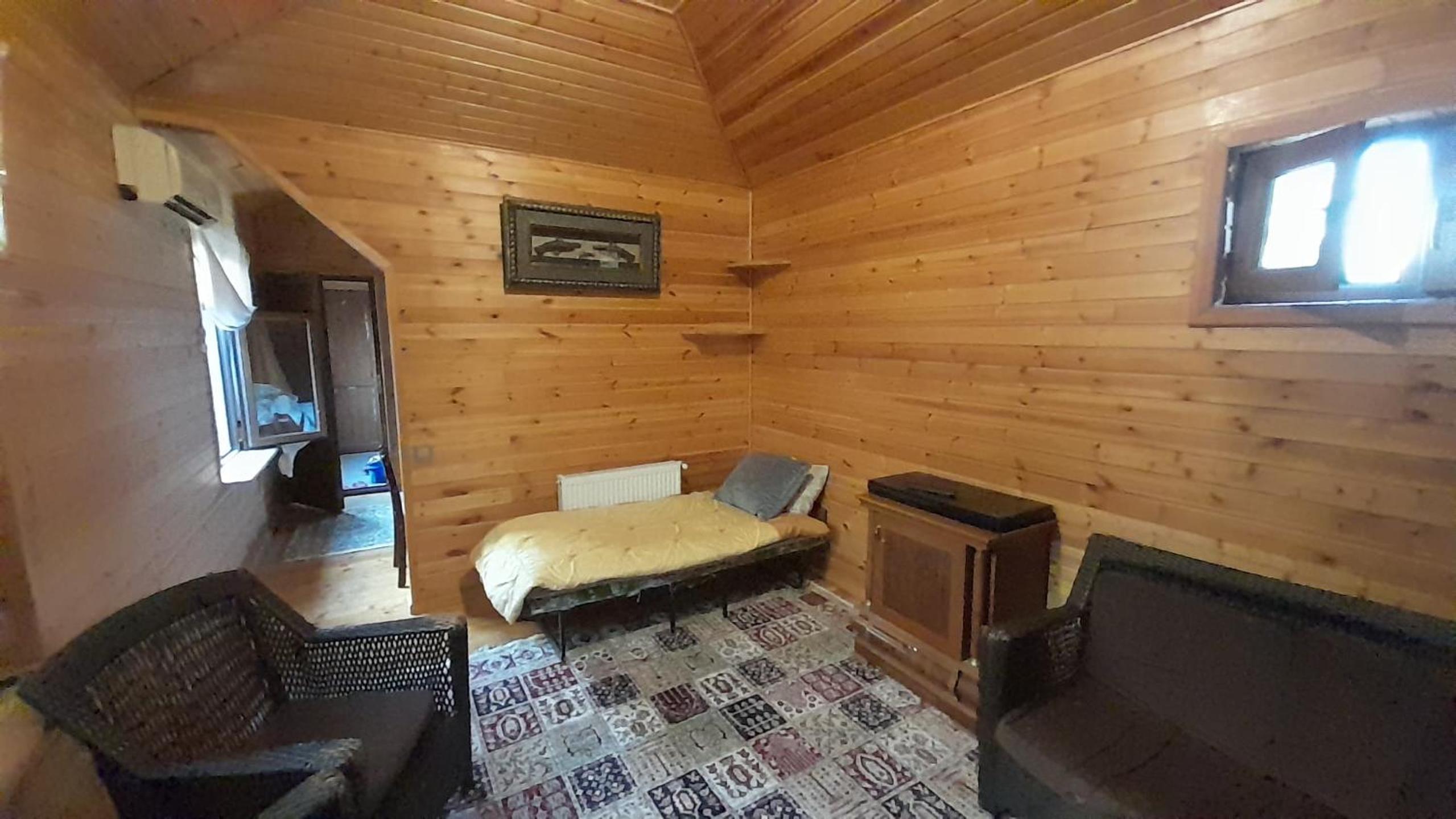 Wooden room in garden house
