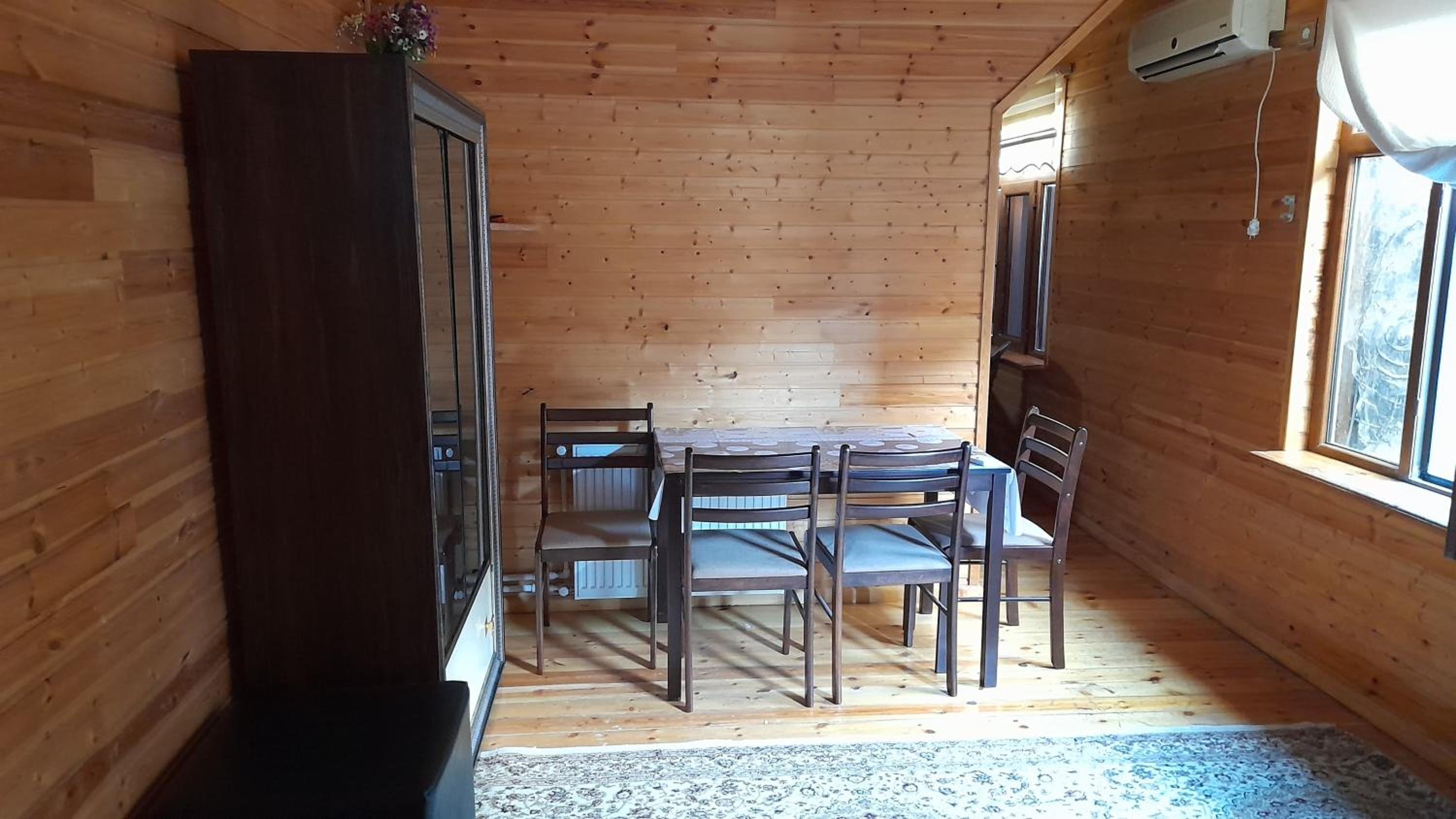 Wooden room in garden house