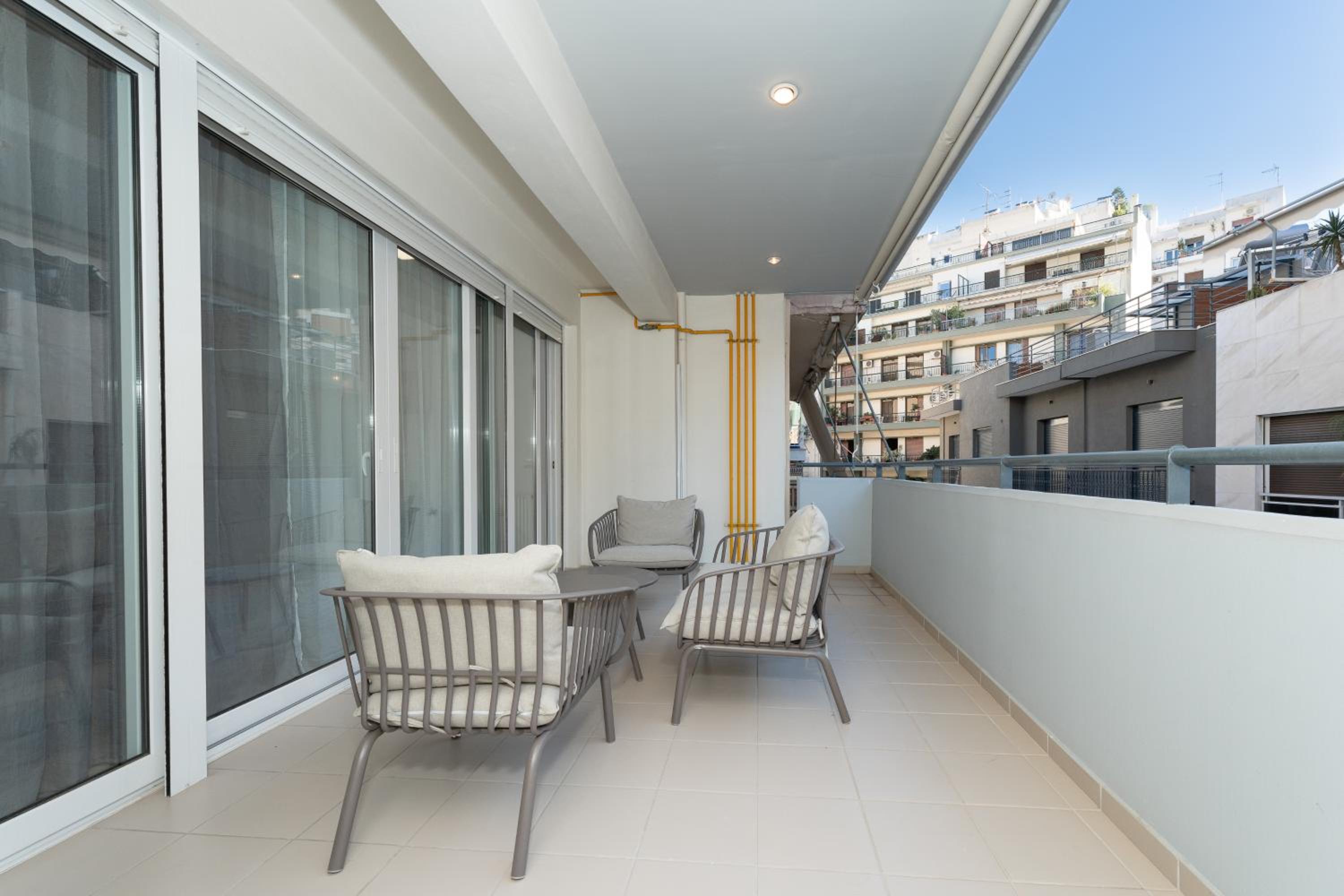 Minimalist 2-Bedroom Apartment with Balcony in the Heart of Athens
