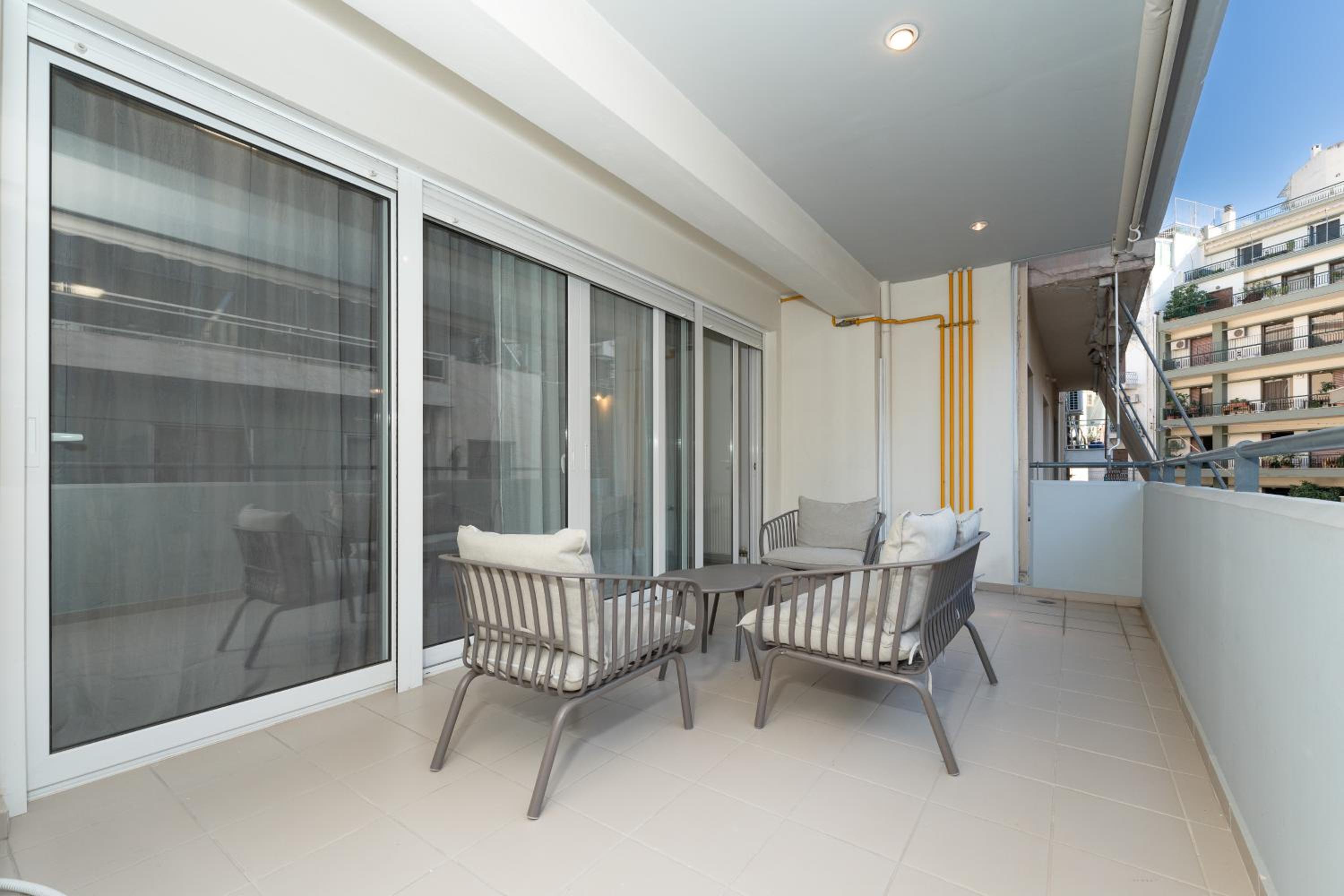 Minimalist 2-Bedroom Apartment with Balcony in the Heart of Athens