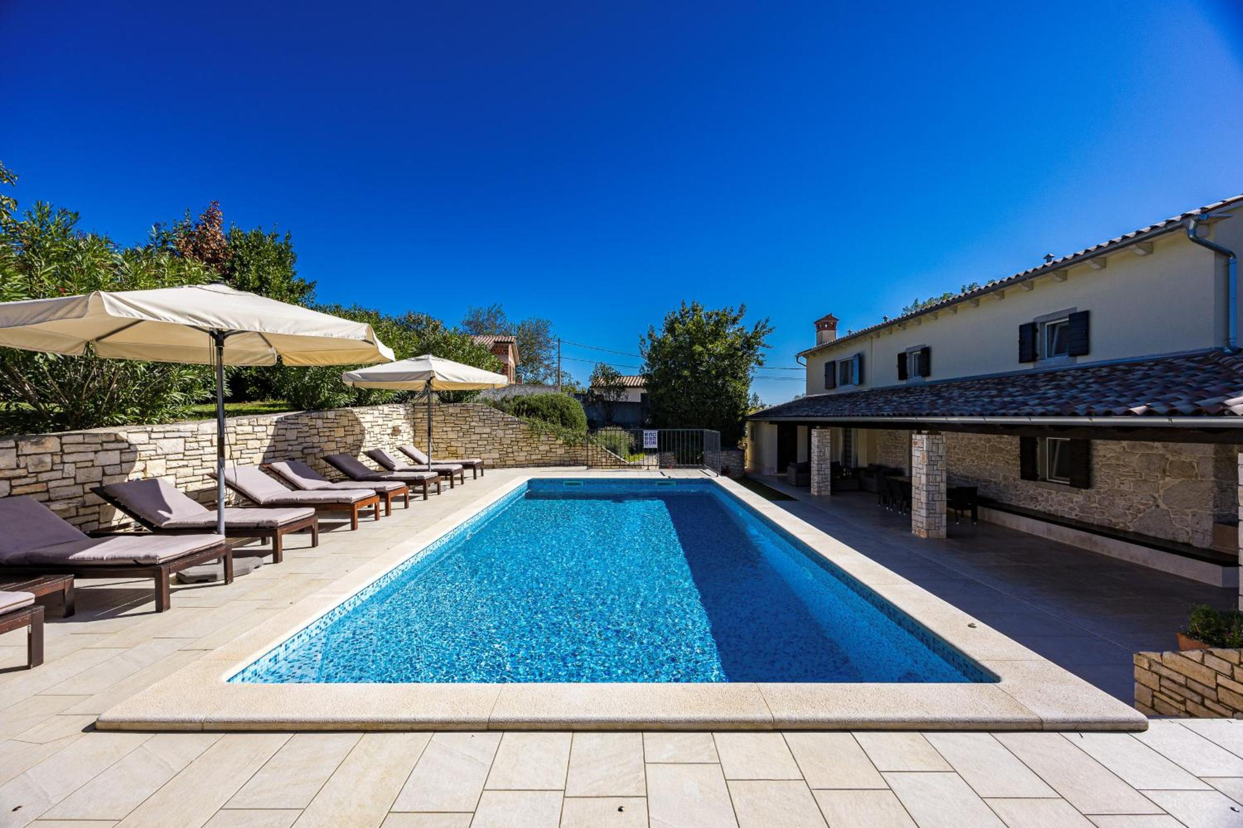 Charming Villa Antoana for families and kids in Labin - Rabac with kids playground & private pool view 2