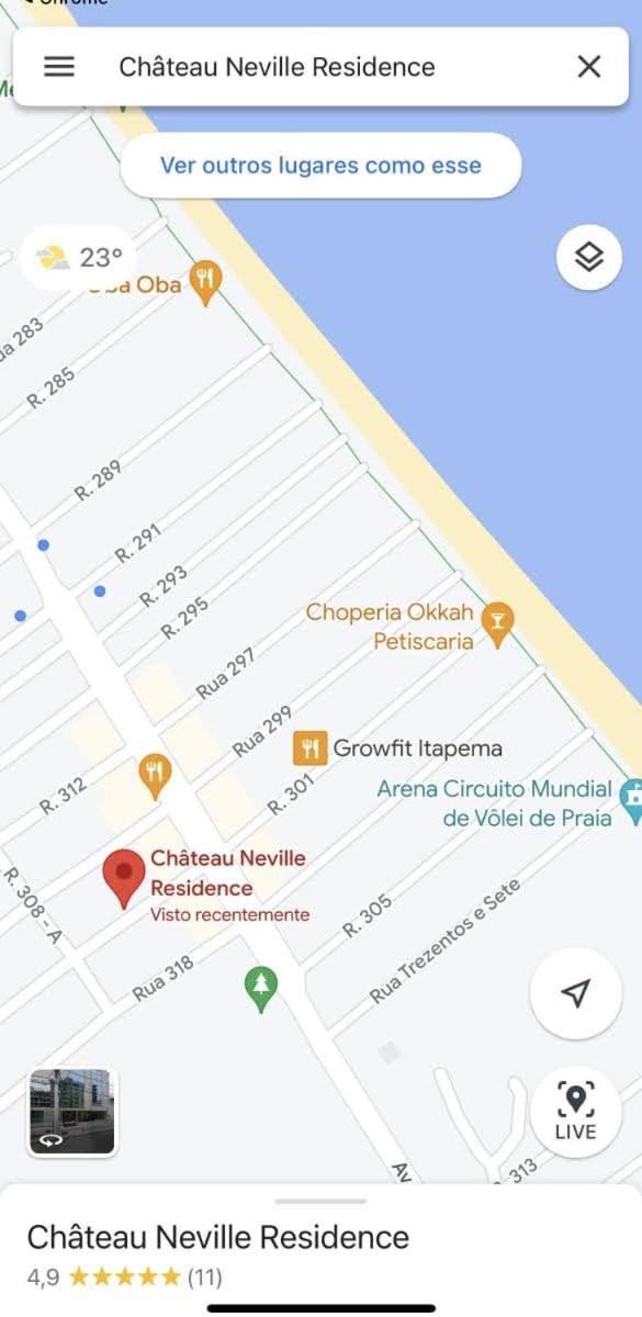 Apto 350 metros do mar com 2 garagens e ar condicionado