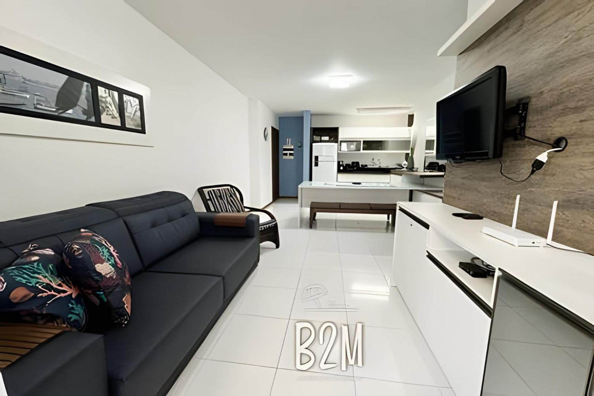 Apartamento com vista mar, churrasqueira e piscina