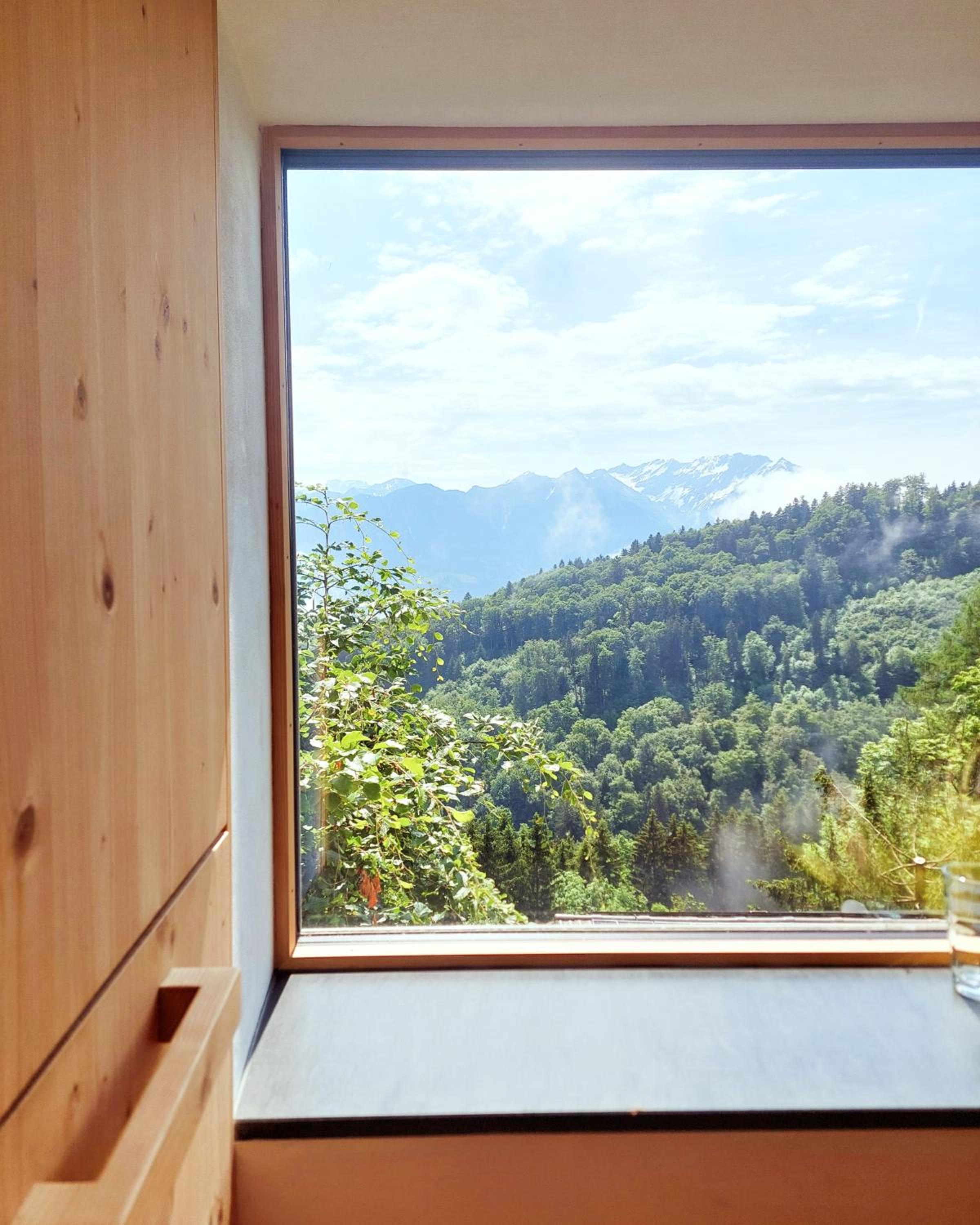 HERZLI-CHALET über dem Rheintal mit Schlossblick