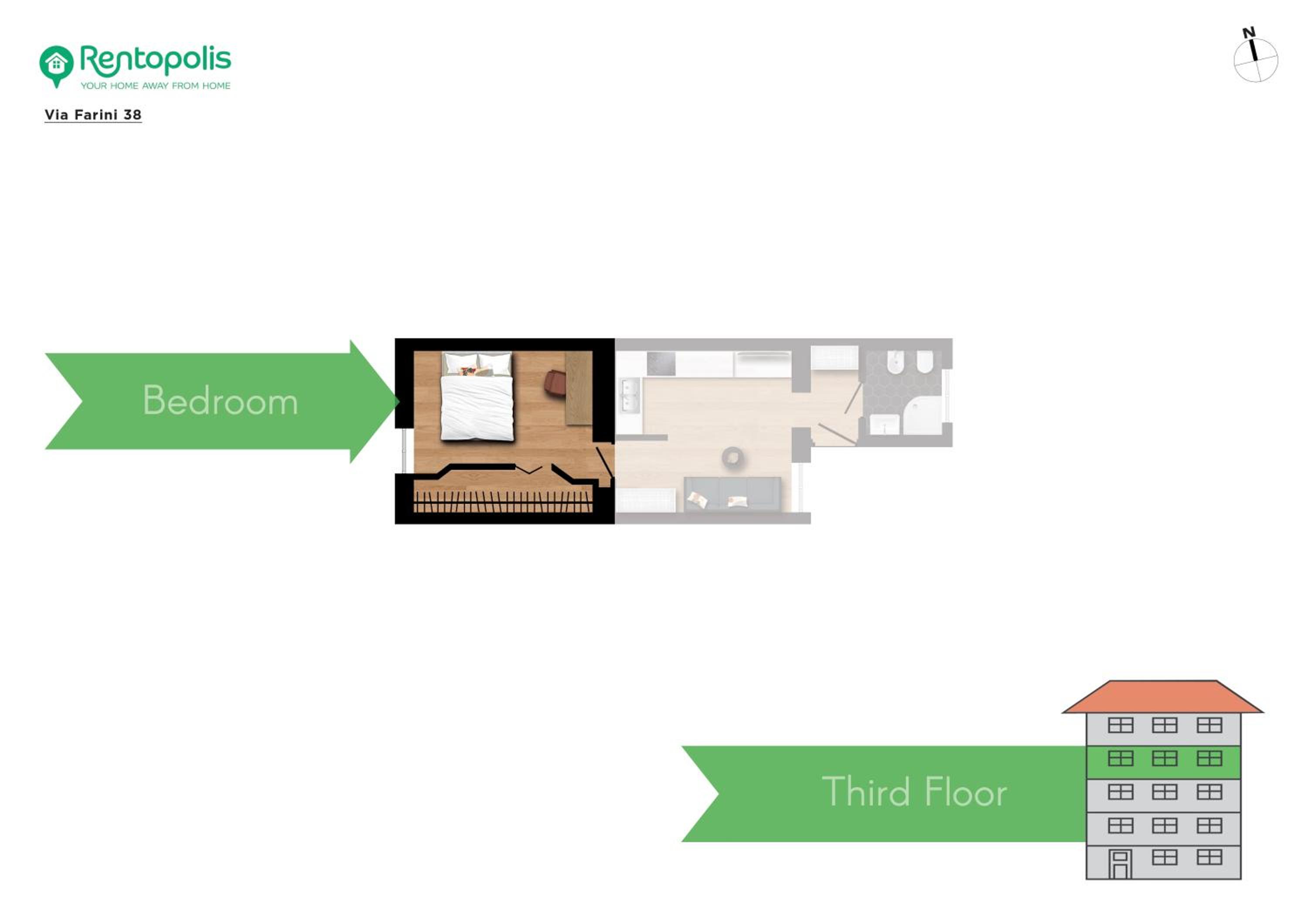 Isola-Garibaldi newly renovated 1 br by Rentopolis