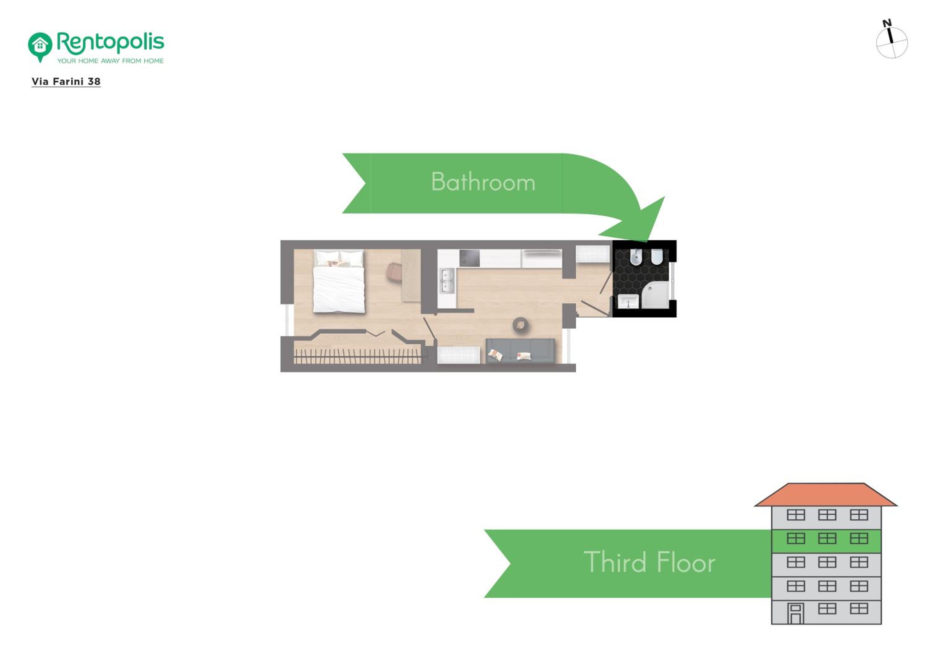 Isola-Garibaldi newly renovated 1 br by Rentopolis