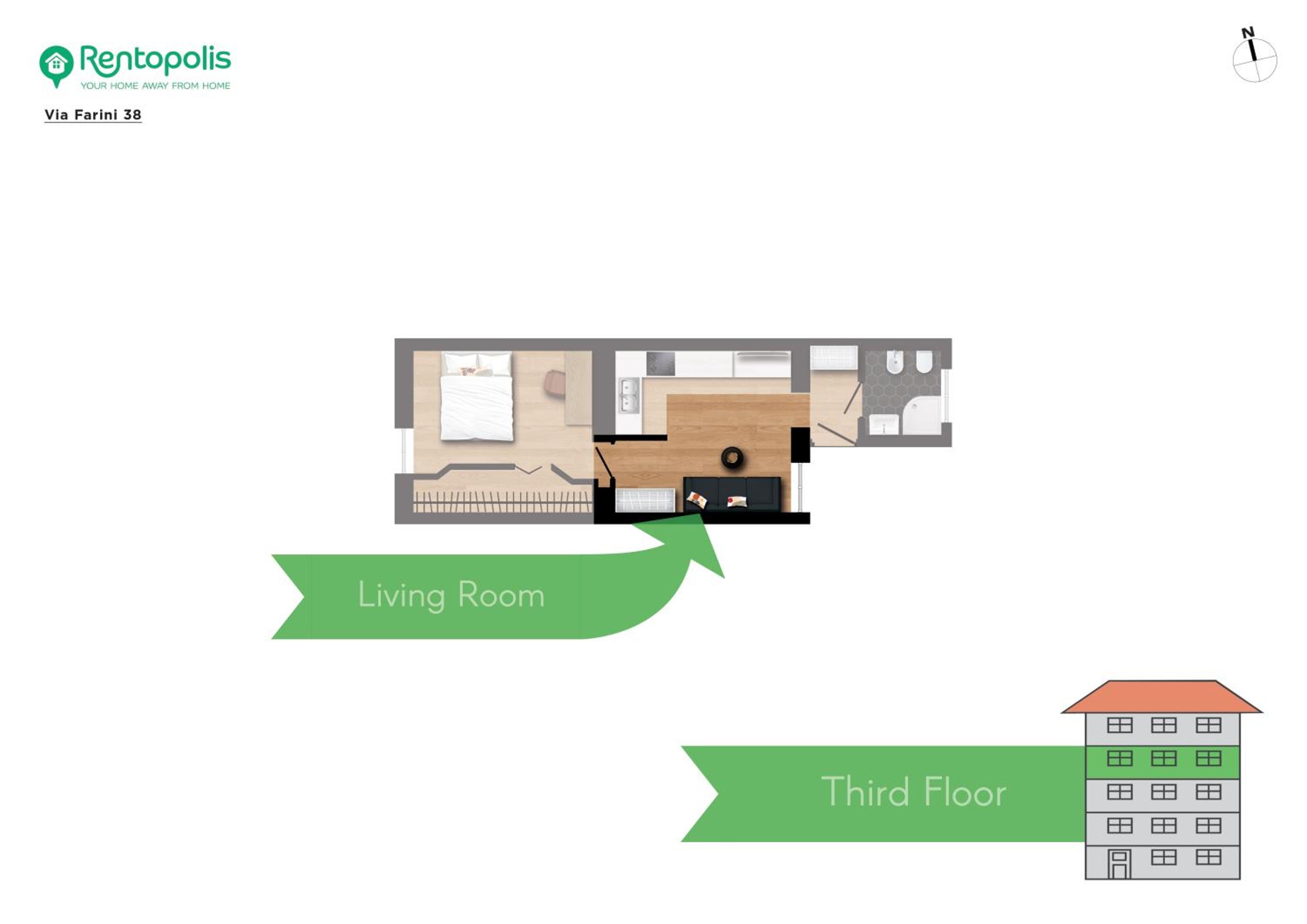 Isola-Garibaldi newly renovated 1 br by Rentopolis