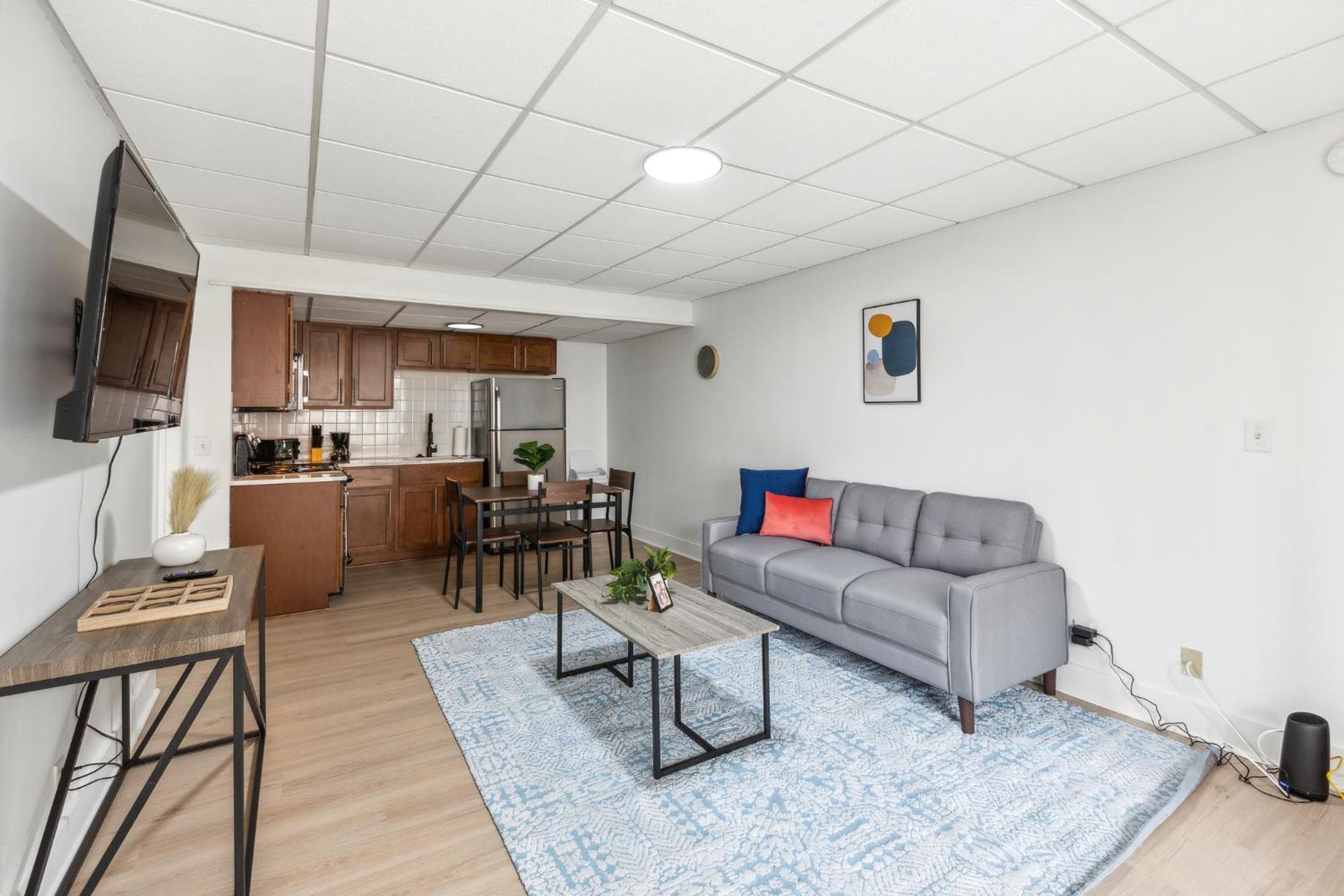 East 116 I Corporate 1Bd Suite in Rochester I Gym view 2