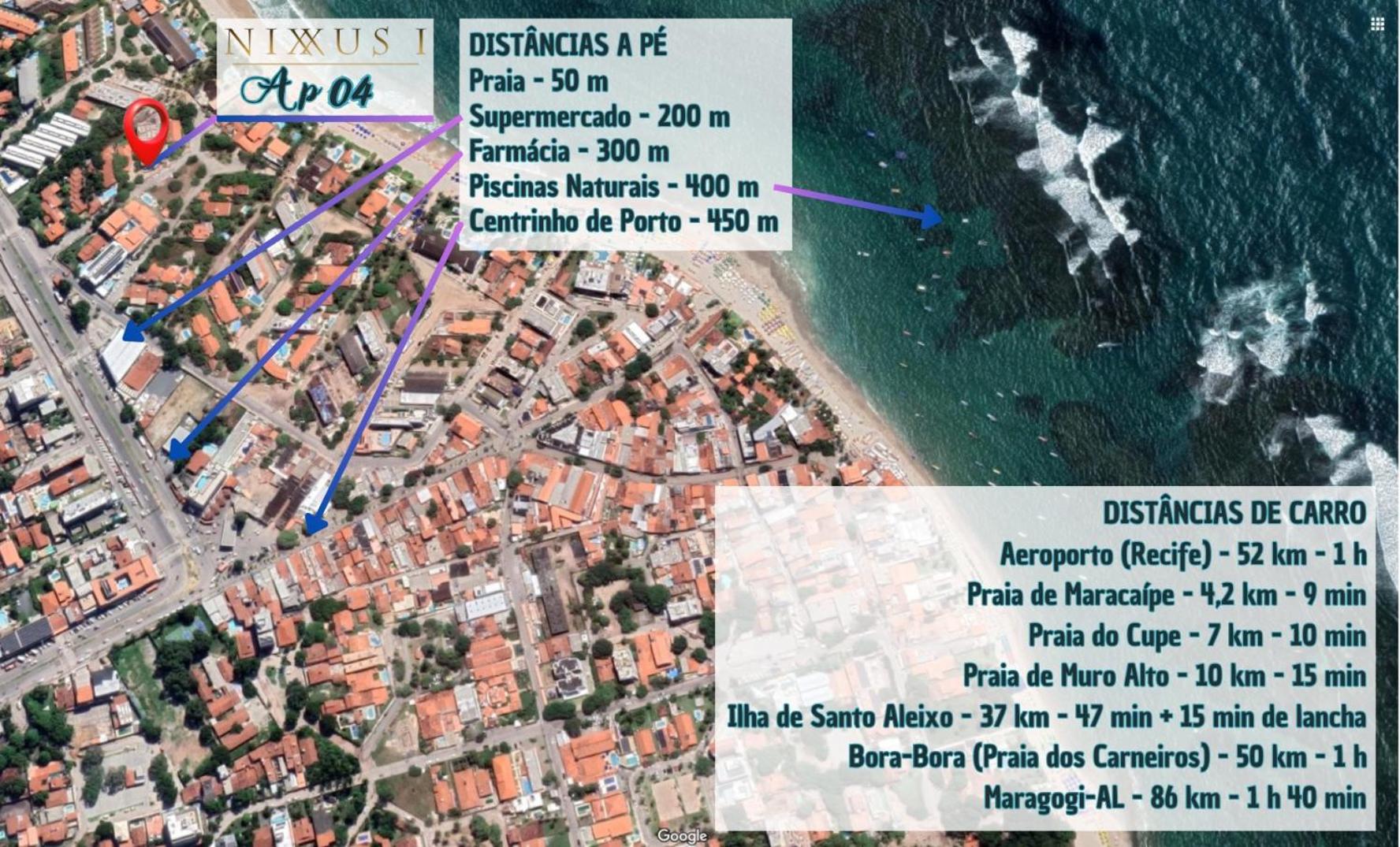 Nixxus - Studio com Exclusiva Piscina Privativa na varanda - A poucos minutos da Praia e do Centrinho de Porto de Galinhas