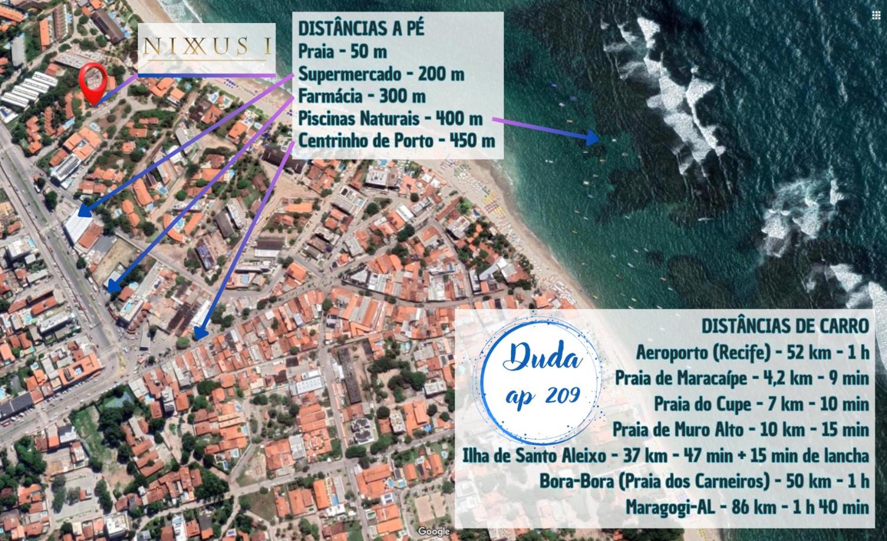 Nixxus Residence - Melhor localização de Porto de Galinhas, 3 minutos da Praia e 5 minutos do Centrinho
