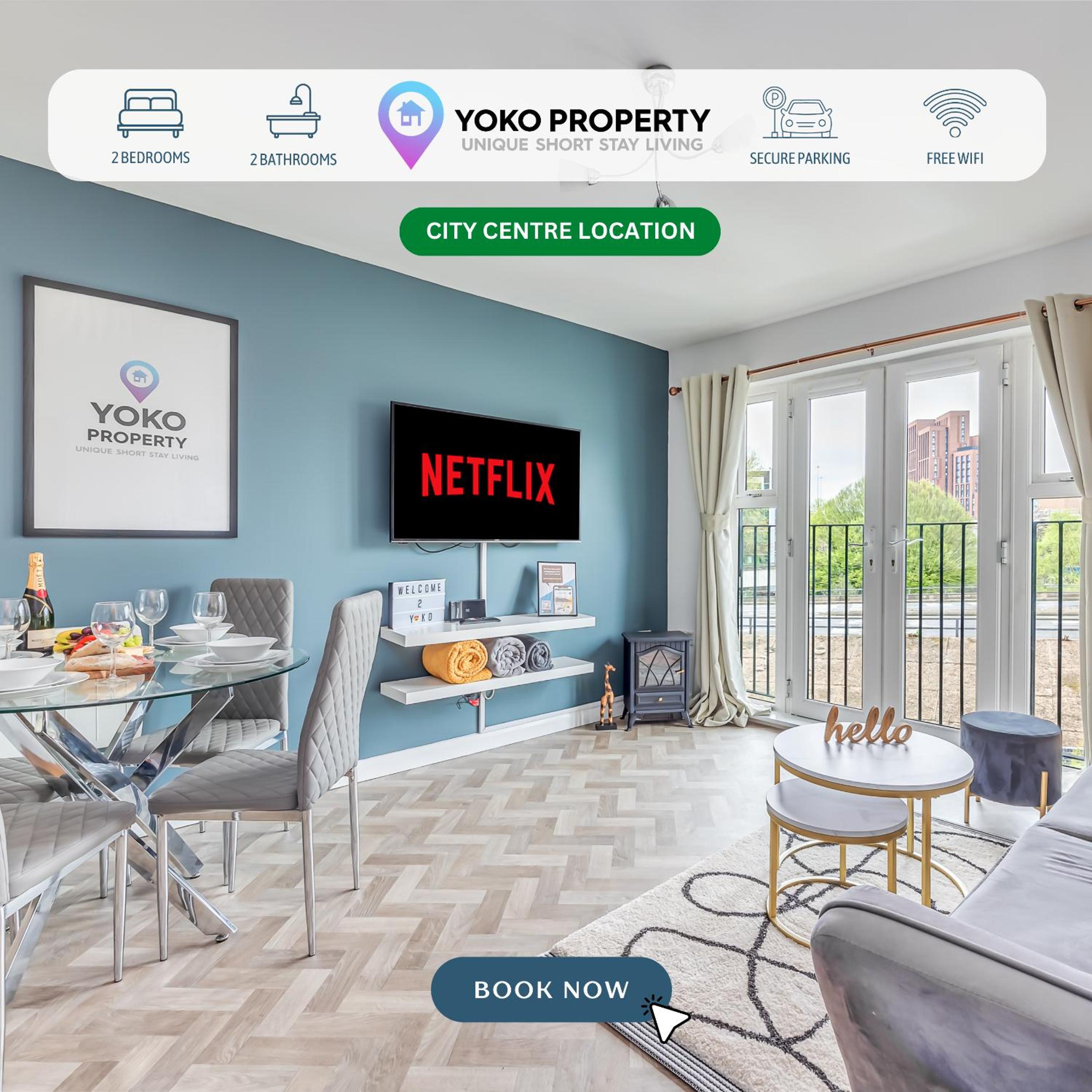 Beautiful Apartment in City Centre with Free Parking, Balcony, Fast Wifi and Smart TV by Yoko Property view 3