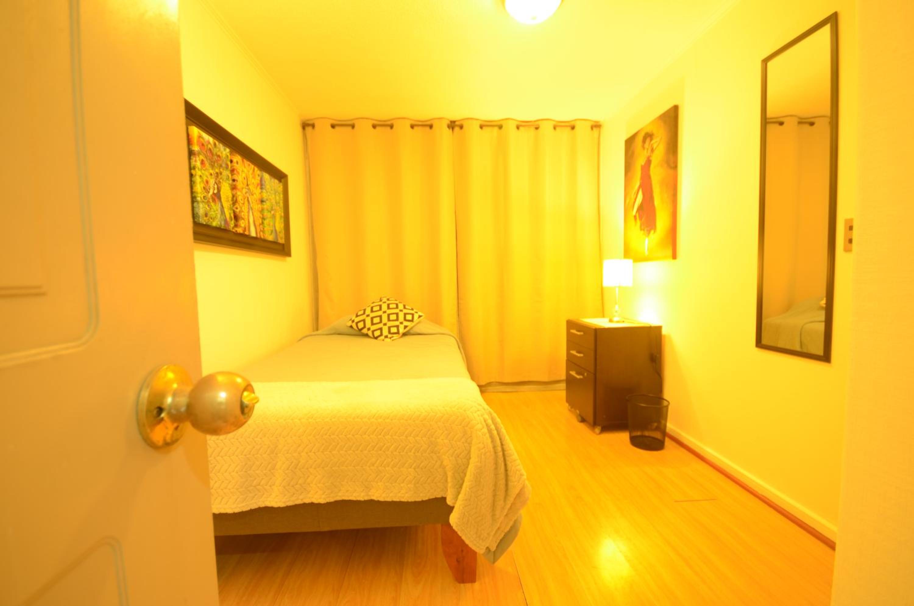 Room and bathroom in private residence