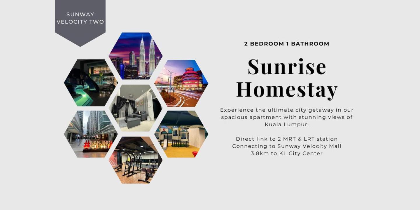SVT Sunway Velocity 5pax 2Room 1Bath MRT LRT TRX Cheras Kuala Lumpur