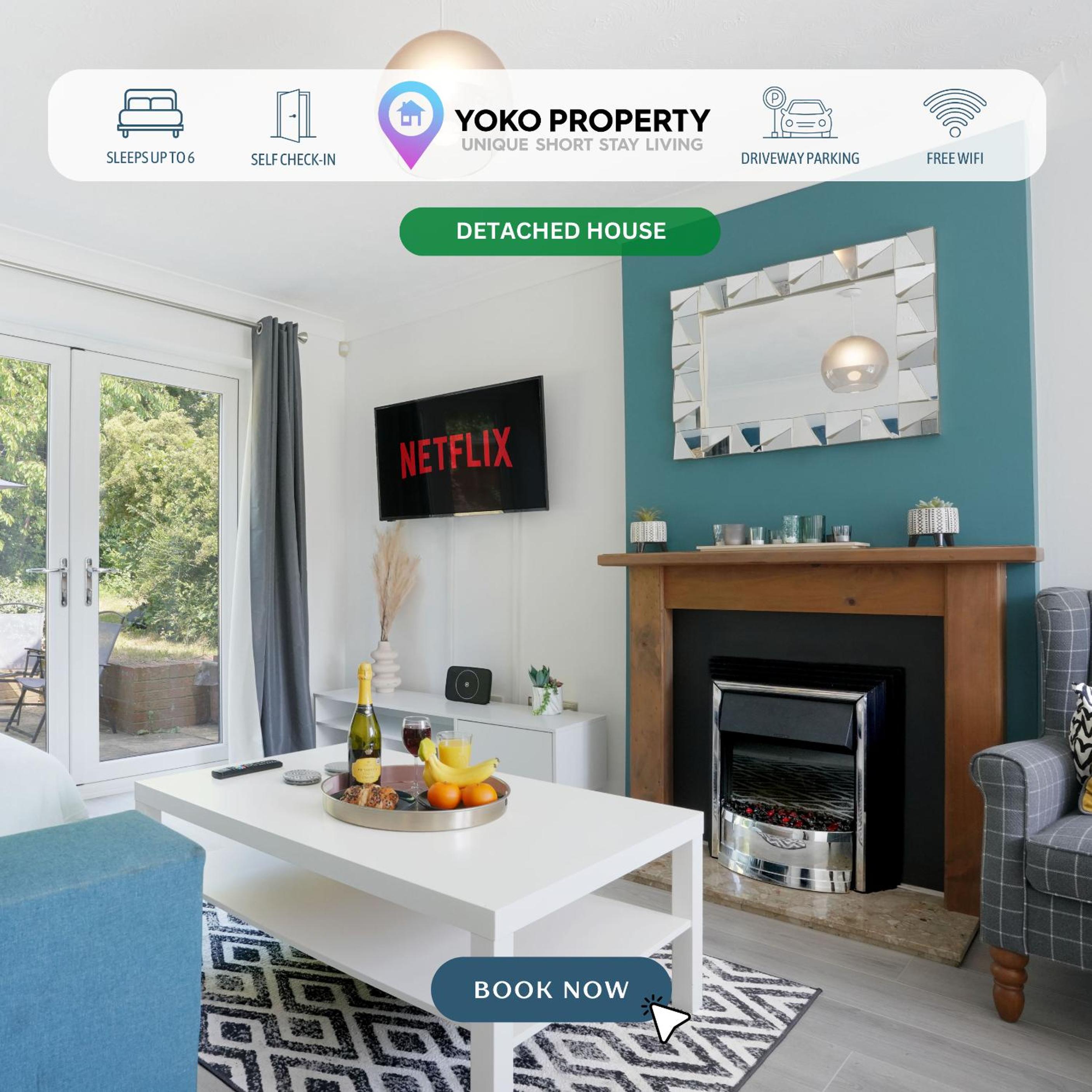 Detached House • Driveway Parking • Fast WiFi • Smart TV • Self-Check-In • Yoko Property view 3