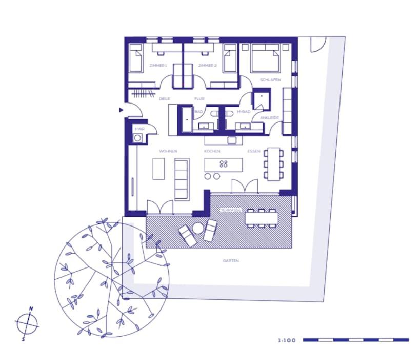 Modern flat direct to the lake, up to 8 persons