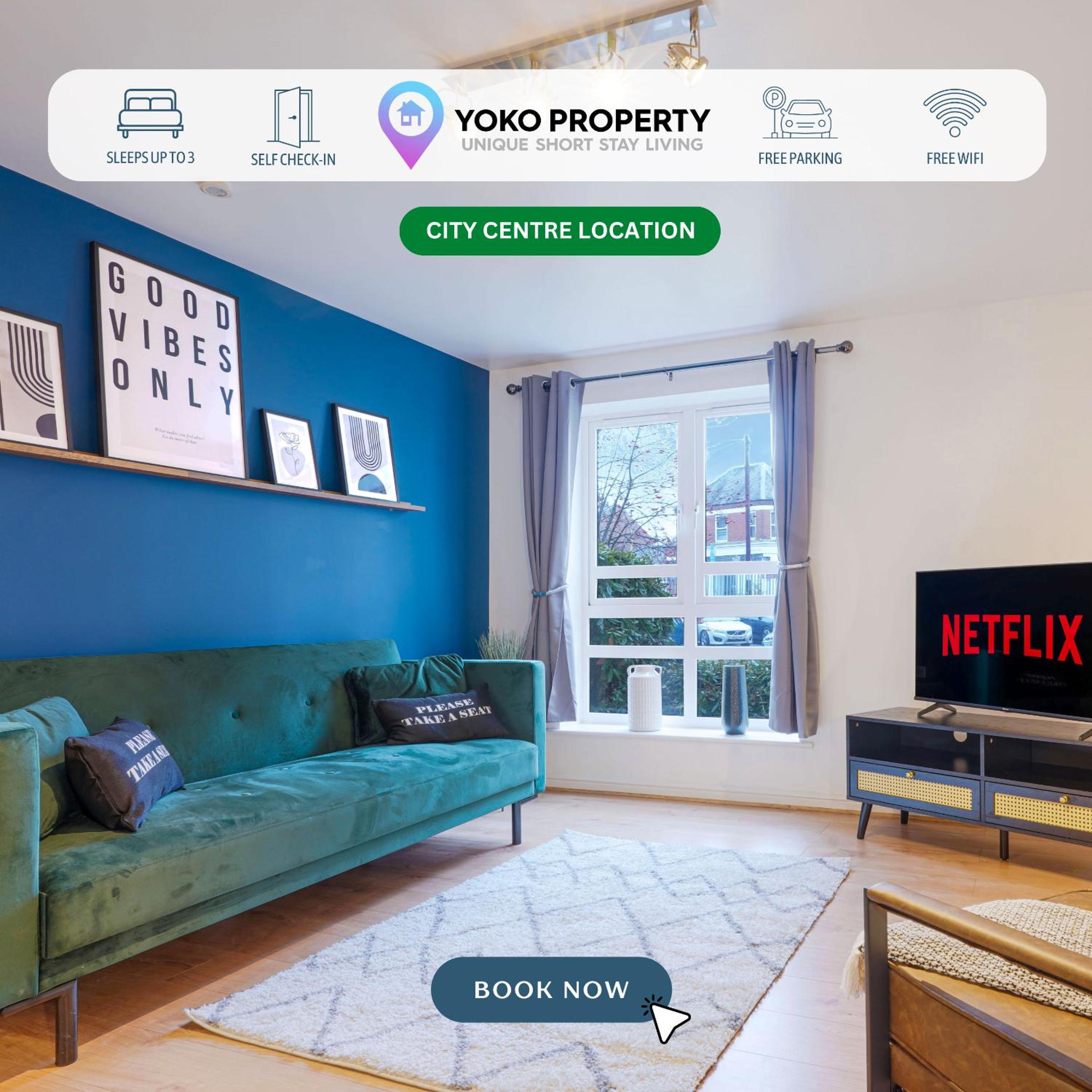 Stylish Central Apartment with Free Parking, Fast WiFI and Smart TV by Yoko Property view 5
