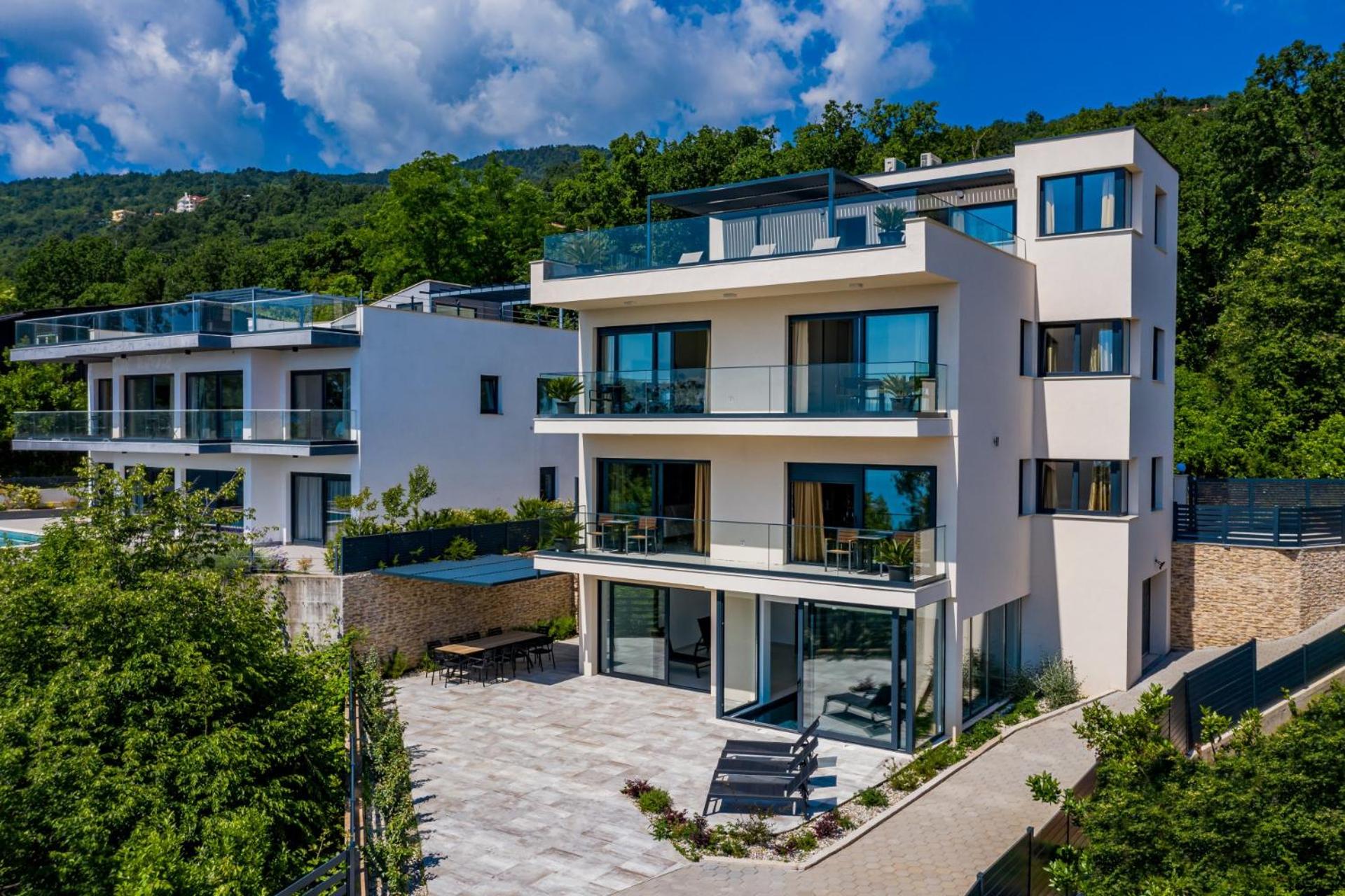 Villa Lamia in Opatija with a sea view