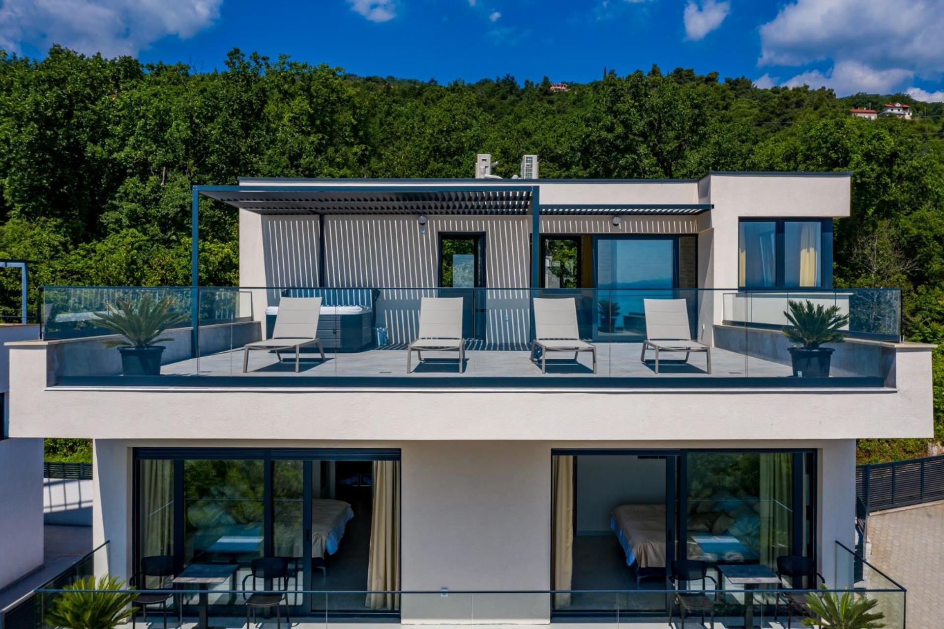 Villa Lamia in Opatija with a sea view